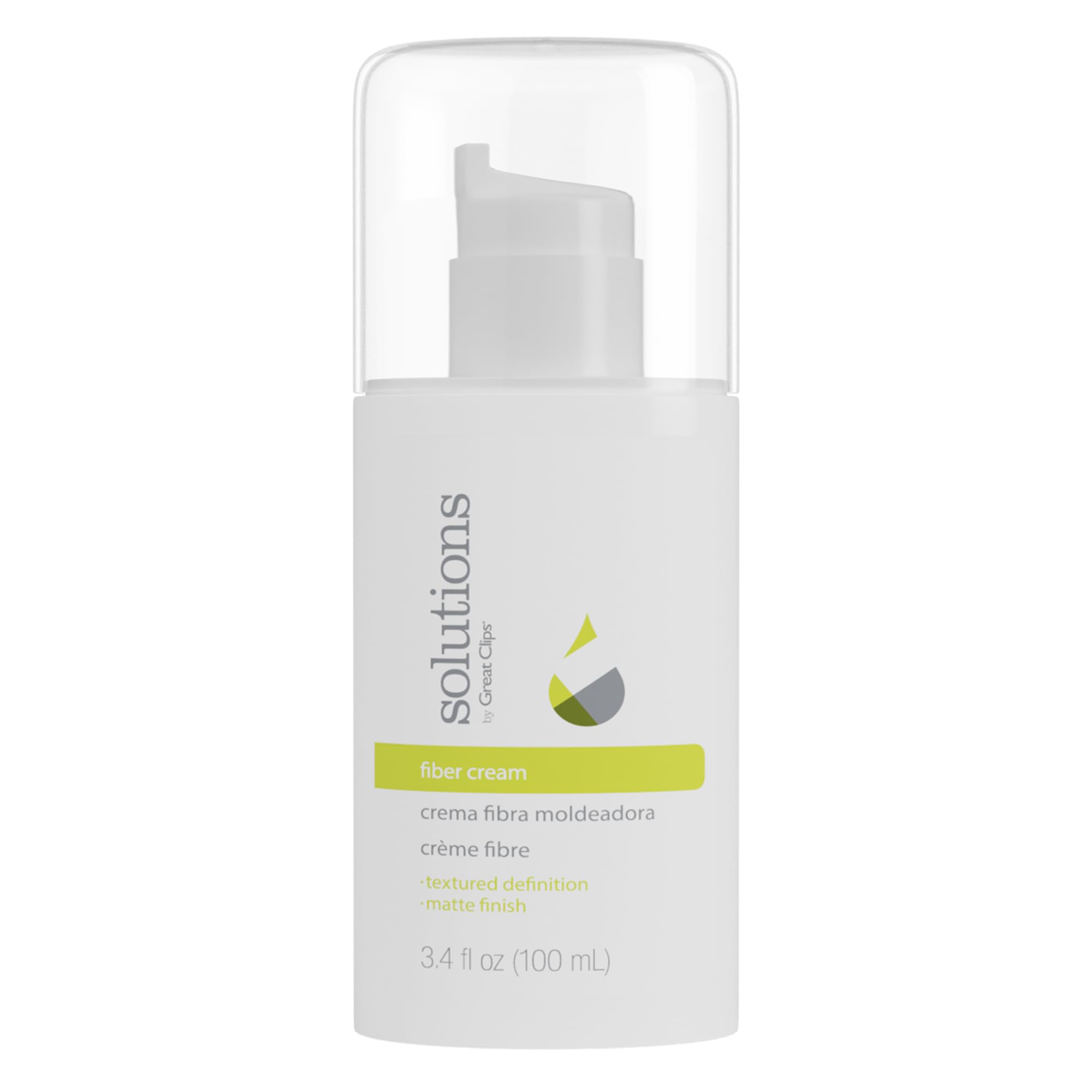 GREAT CLIPS Solutions Fiber Cream 3.4oz - Strong Hold Styling Cream for Curly Hair | Adds Volume & Lift | Flexible Firm Hold Hair Product | Perfect for Daily Styling & Natural Curls