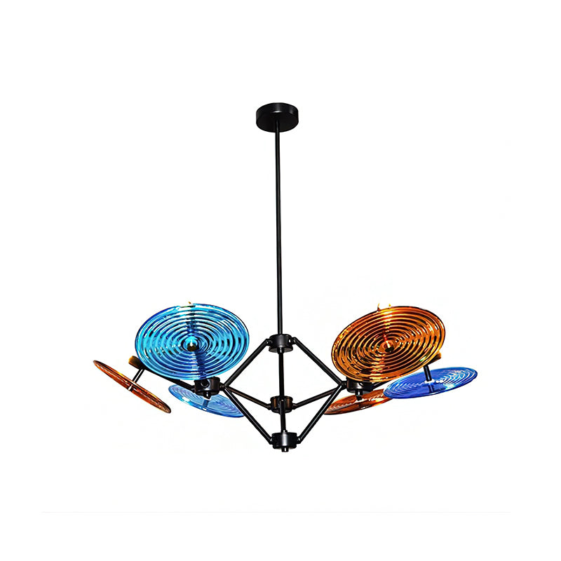 Vibrant Spinning Chandelier Light Fixture - Modern Rotating Ceiling Lamp for Living Room, Bedroom & Dining Room Decor