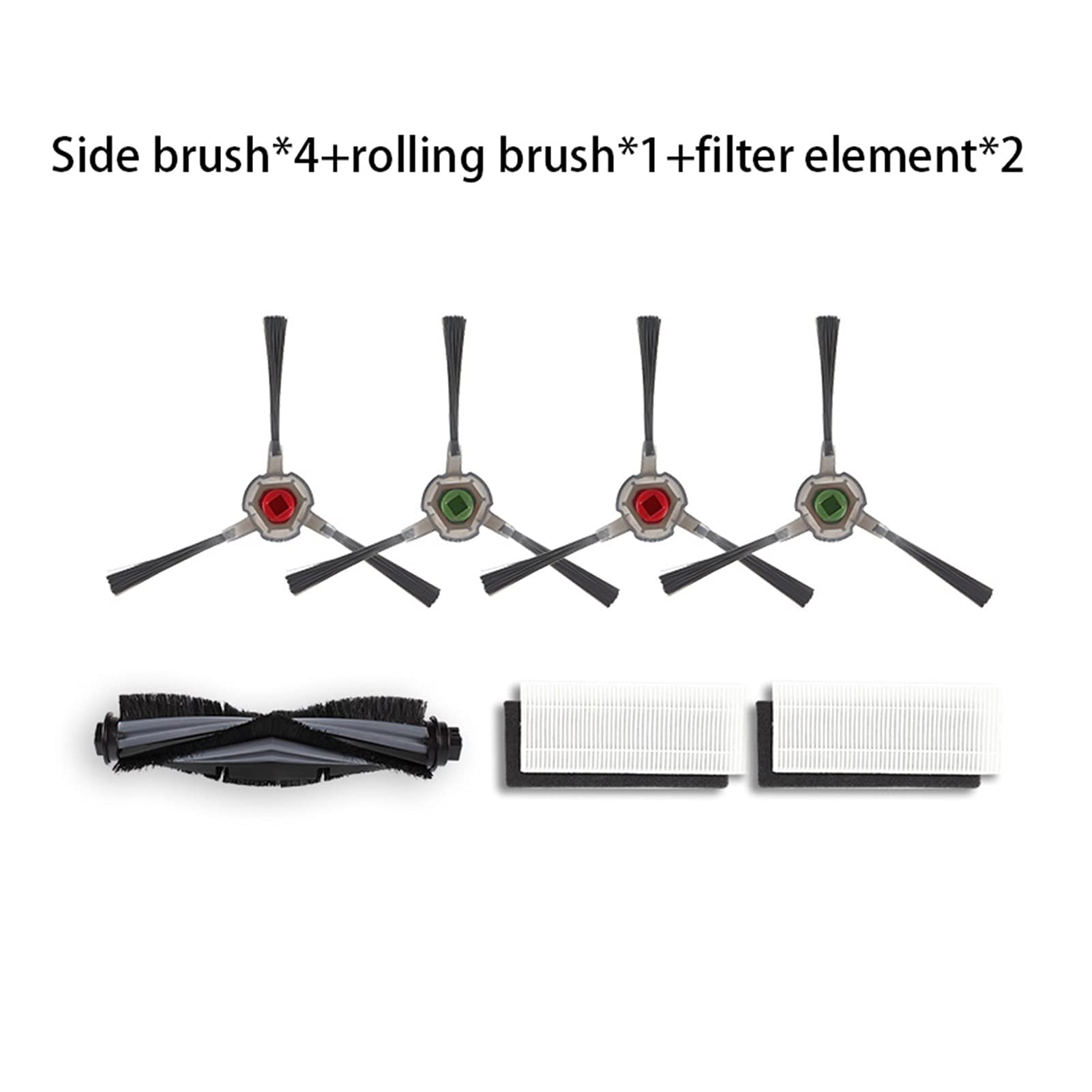Yeedi K650 Robot Vacuum Cleaner Replacement Kit - 4 Side Brushes, 3 Cleaning Cloths, 2 Filters & Durable Main Brush Set | Compatible with Yeedi K650 | Perfect for Home Cleaning & Maintenance