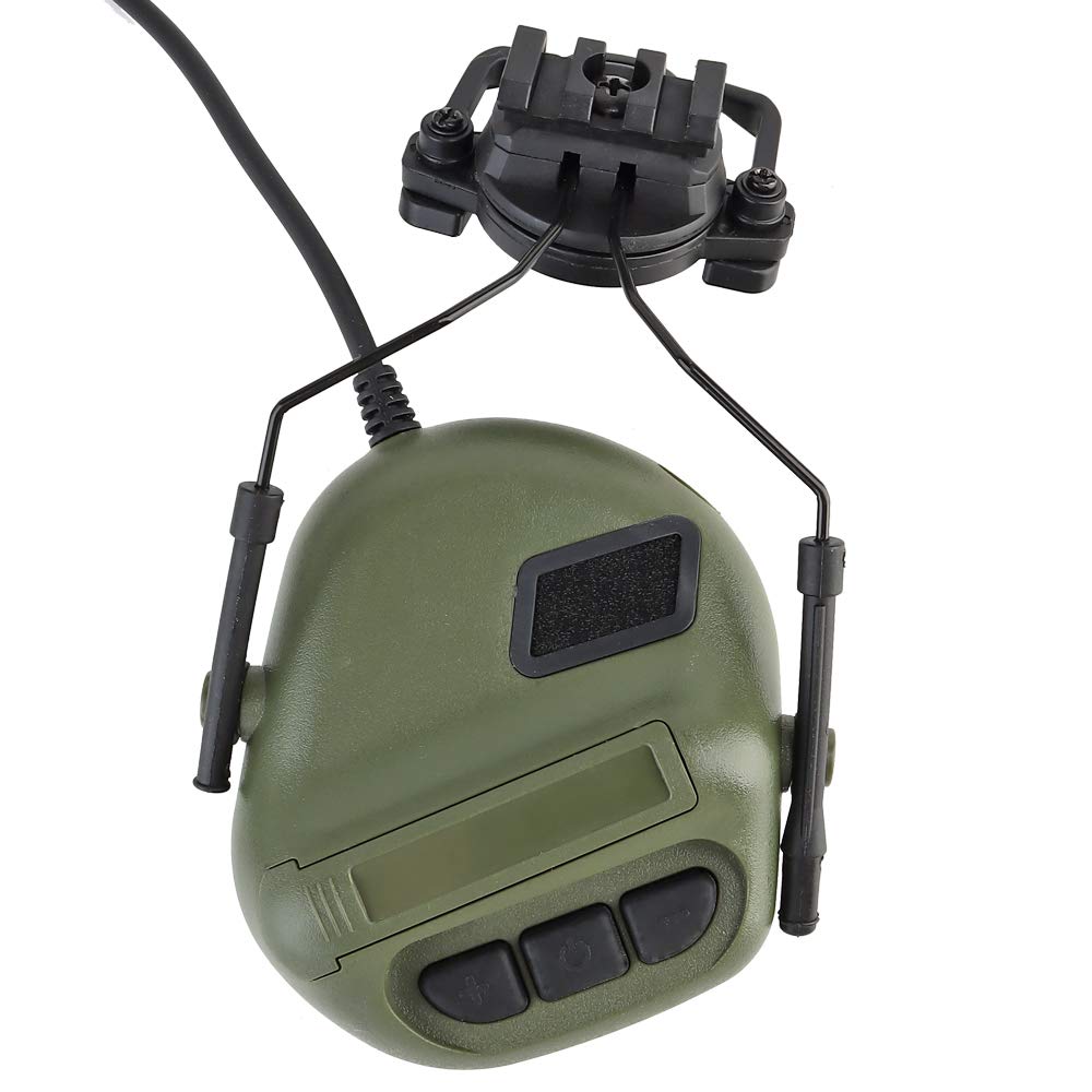 ATAIRSOFT Tactical Headset with Microphone - Military Grade Waterproof Shooting Headphones for Hunting, Airsoft & Outdoor Sports - Clear Communication Earmuffs (No Noise Reduction) - Perfect for Range Training, Paintball & Tactical Operations