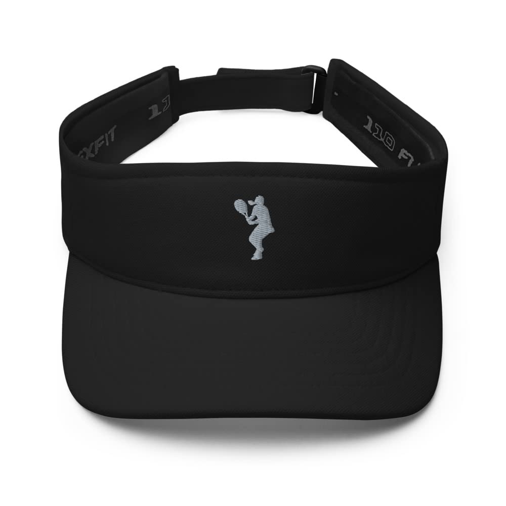 Women's Embroidered Tennis Visor Hat - UV Protection Sun Visor for Outdoor Sports - Perfect Summer Tennis Accessory & Coach Gift for Women | Ideal for Tennis, Golf, Running & Beach Activities