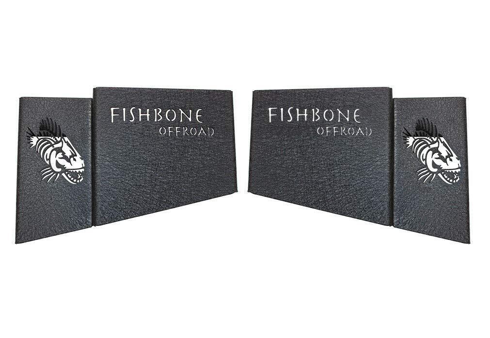 FISHBONE FB25100 JL Wheel Well Storage Bins - 4 Door Black Powder Coated Organizer for Jeep Wrangler & Gladiator | Perfect for Off-Road Gear & Camping Equipment Storage