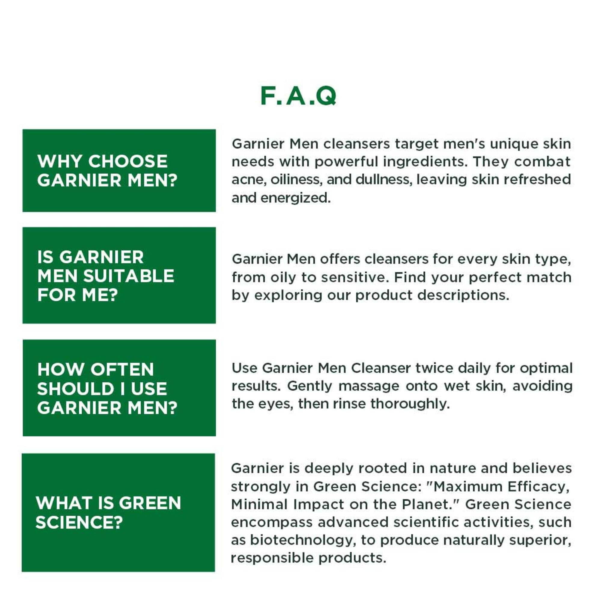 Garnier Men Acno Fight Anti Pimple Face Wash with Salicylic Acid & Herba Repair - 150g Oil-Free Cleanser for Acne-Prone Skin | Daily Skincare Routine for Men, Prevents Breakouts & Soothes Irritation