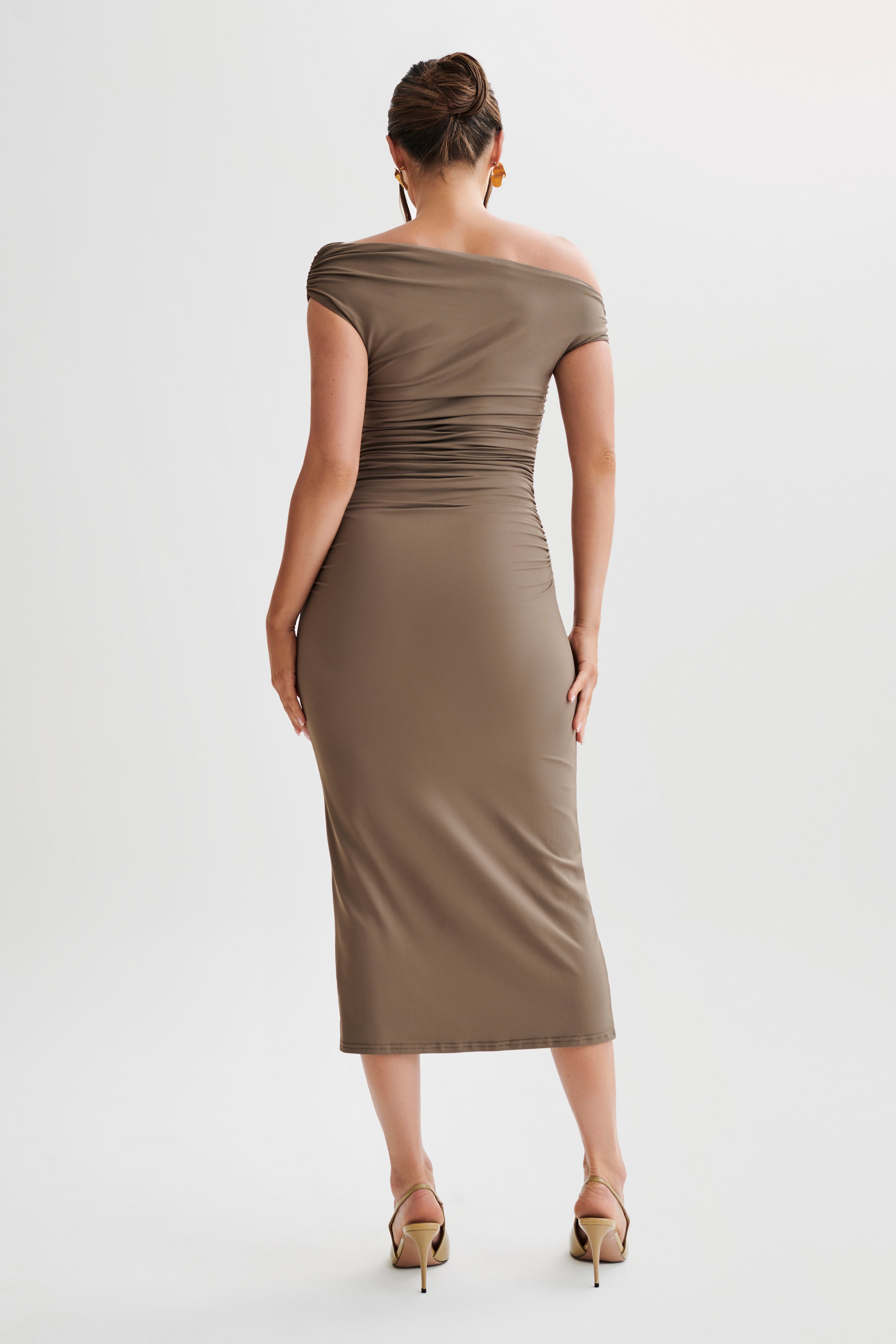 Alayna Sustainable Recycled Nylon Midi Dress - Eco-Friendly Women's Fashion for Casual Wear & Office Outfits