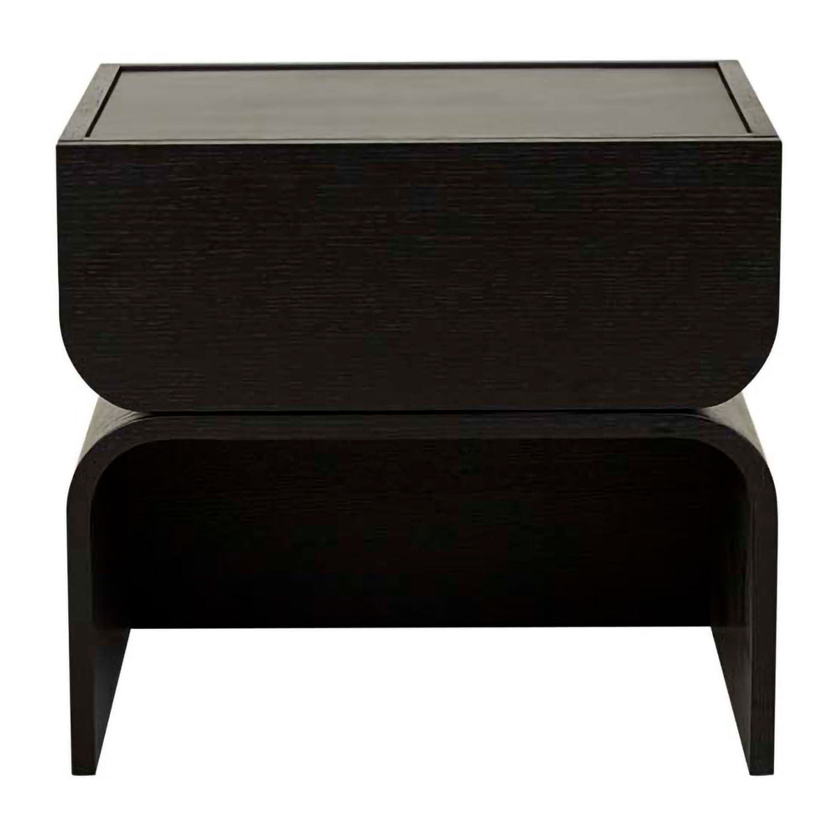 Artie Arc Marble Bedside Table - Modern Nightstand with Marble Top & Wooden Legs for Bedroom, Living Room, or Office - Perfect for Storing Books, Lamps & Bedroom Essentials