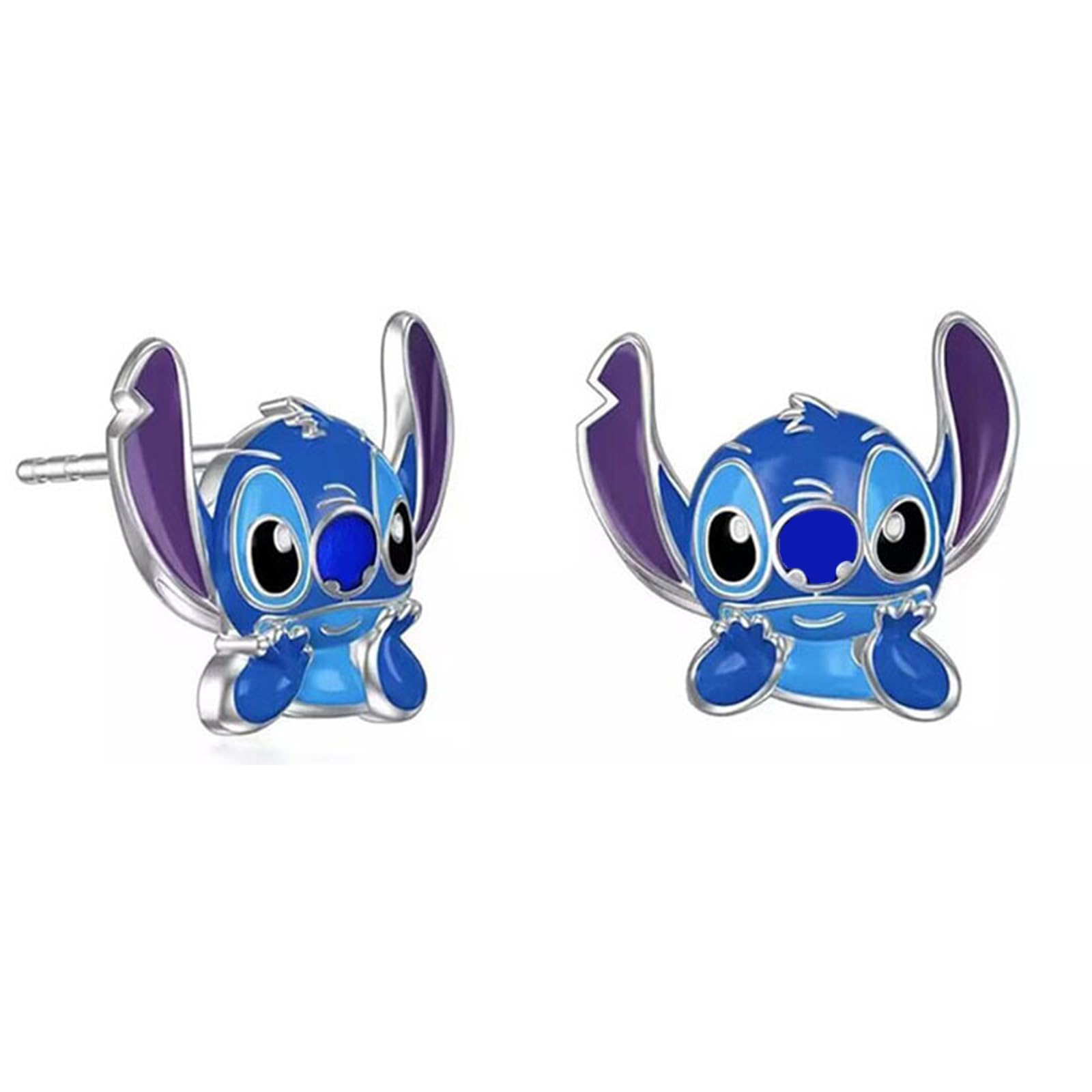 Ohana Means Family Stitch Hoop Earrings - Disney Lilo & Stitch Inspired Jewelry for Women & Girls - Perfect for Christmas, Holidays, Cosplay & Everyday Wear