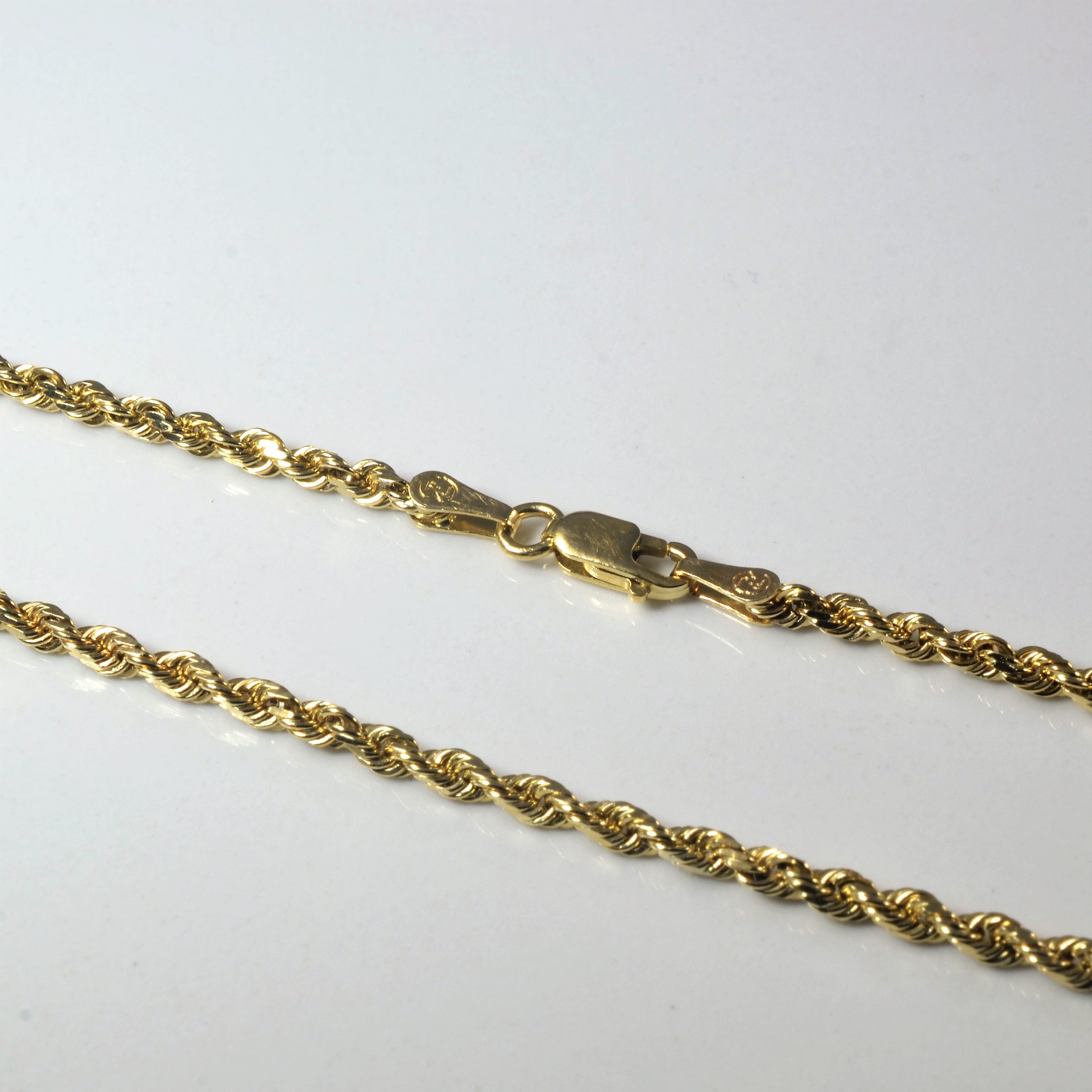 10k Yellow Gold Rope Chain Necklace 24 Inches - Durable & Stylish Jewelry for Men and Women | Perfect for Everyday Wear, Gifts & Special Occasions