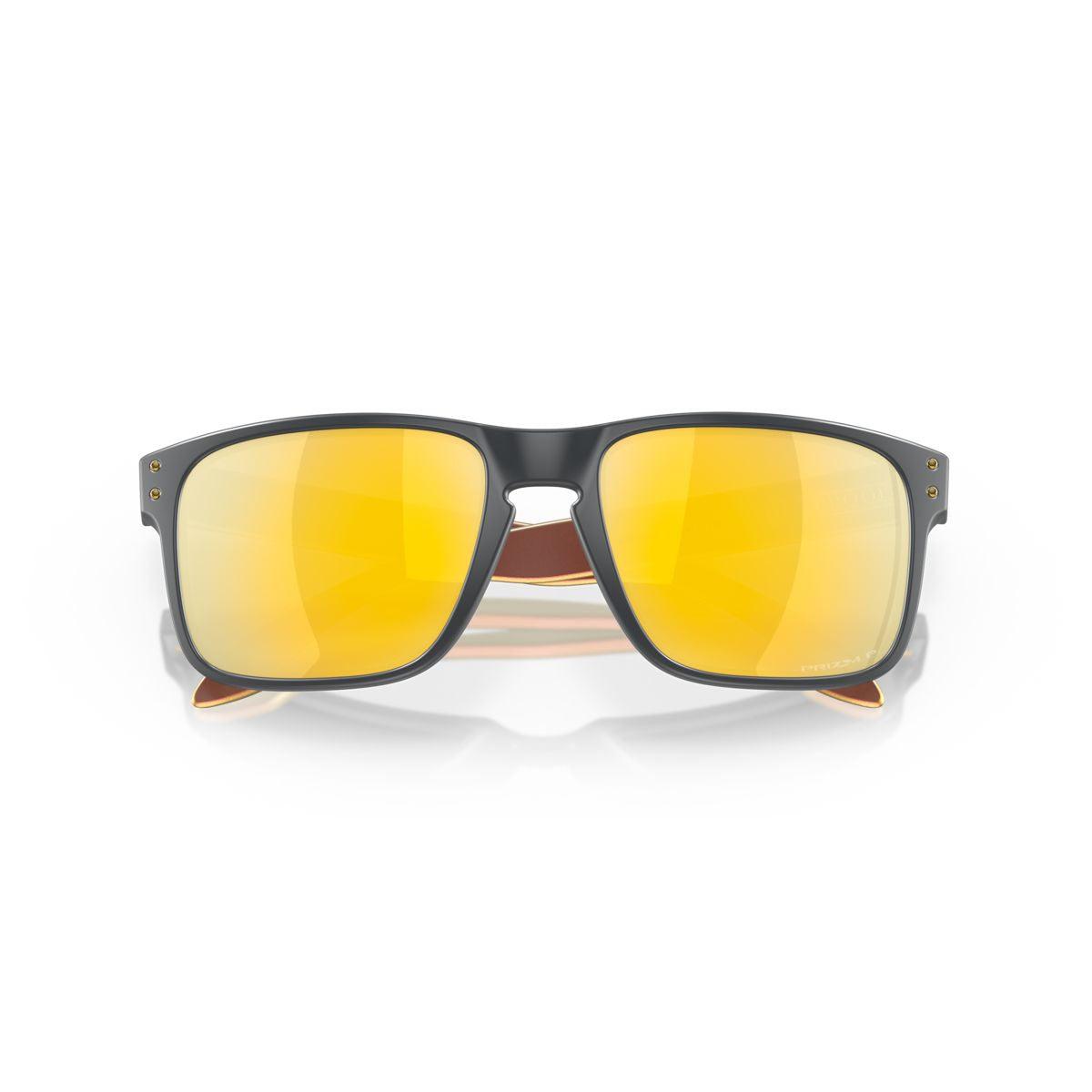 Oakley Holbrook Sunglasses Matte Carbon Frame with Prizm 24K Polarized Lenses - Low Bridge Fit (0OO9244-924459) for Driving, Outdoor Sports & Everyday Wear