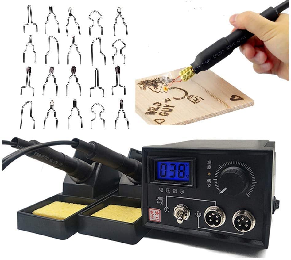 Wood Burning Kit with Temperature Control for DIY Crafts on Wood & Leather