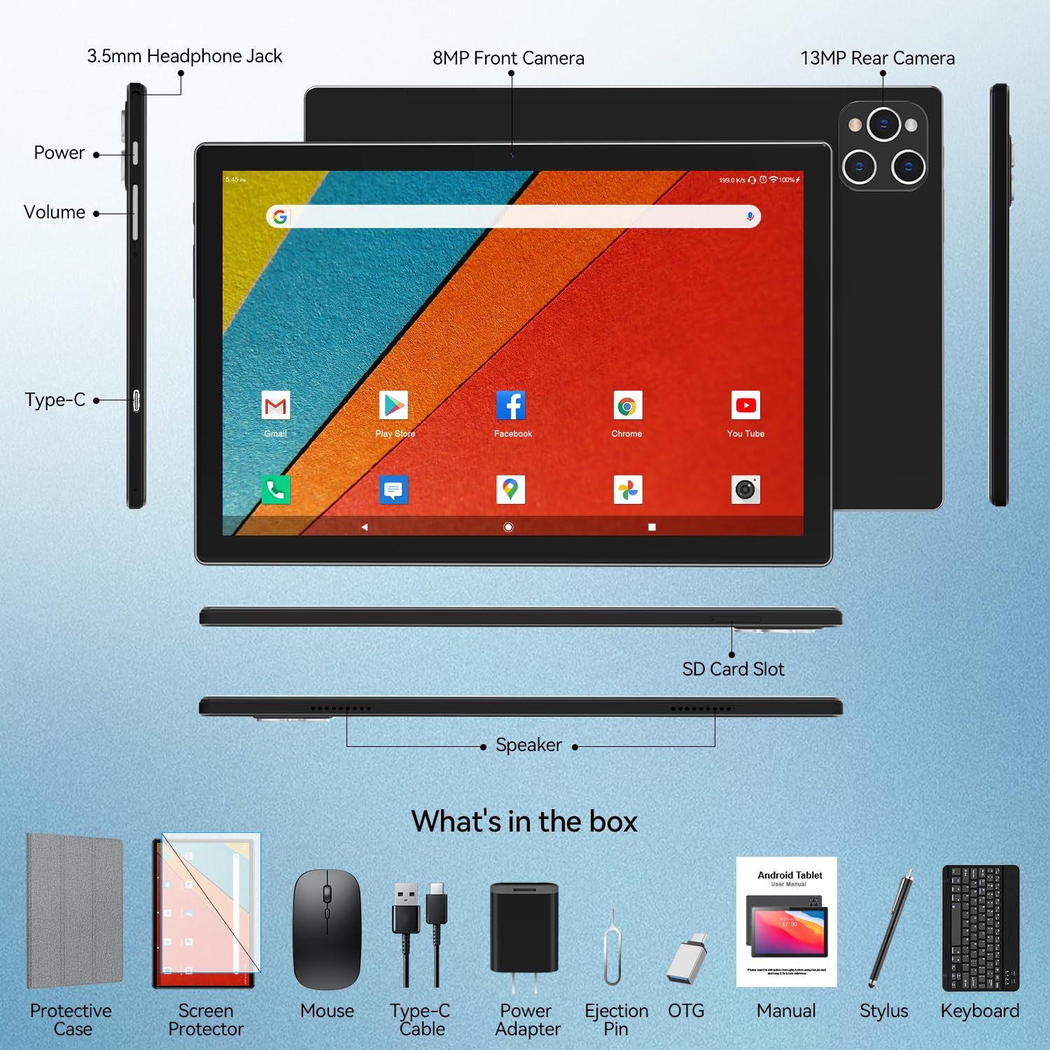 2024 Latest Android 13 Tablet 10