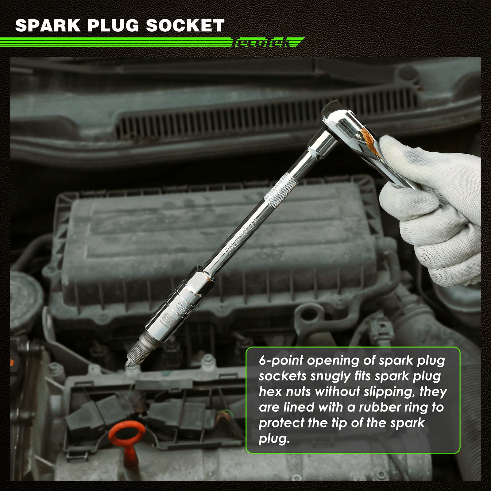 11-Piece Spark Plug Socket Set with 3/8