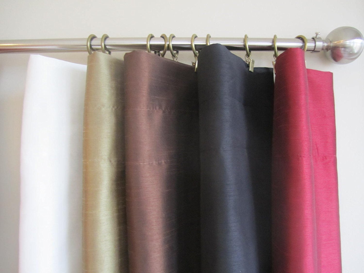 Premium Faux Silk Blackout Curtain Panels - Set of 2 with Thermal Lining, 5 Elegant Colors & 3 Standard Sizes (52x84, 52x96, 52x108) for Living Room, Bedroom & Home Theater Light Control & Energy Efficiency