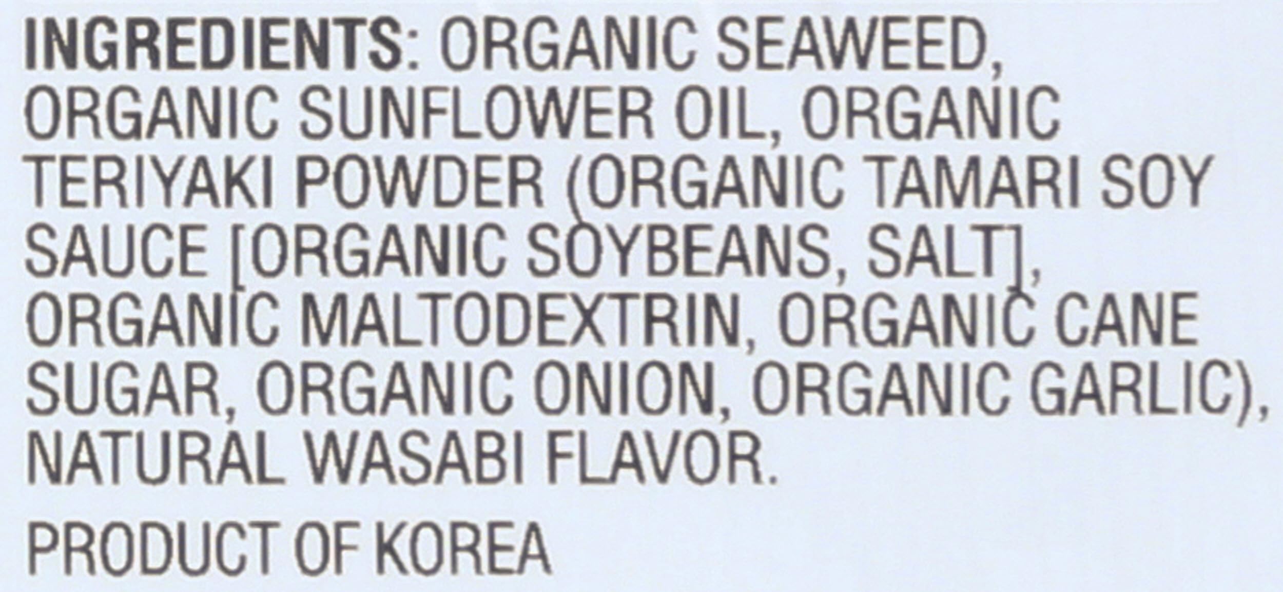 Roasted Wasabi Seaweed Snacks - Gimme Organic, 0.17 oz (Pack of 12) | Healthy Vegan Gluten-Free Snack for On-The-Go, Office, and Travel