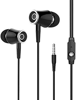 JTMM Wired Earbuds with Microphone - Compatible with Kindle Fire, Galaxy S8+, Note 8, Fire HD 8/10, Voyage & Oasis - In-Ear Stereo Headphones for Music, Calls & eReading - Perfect for Commuting, Workouts & Travel