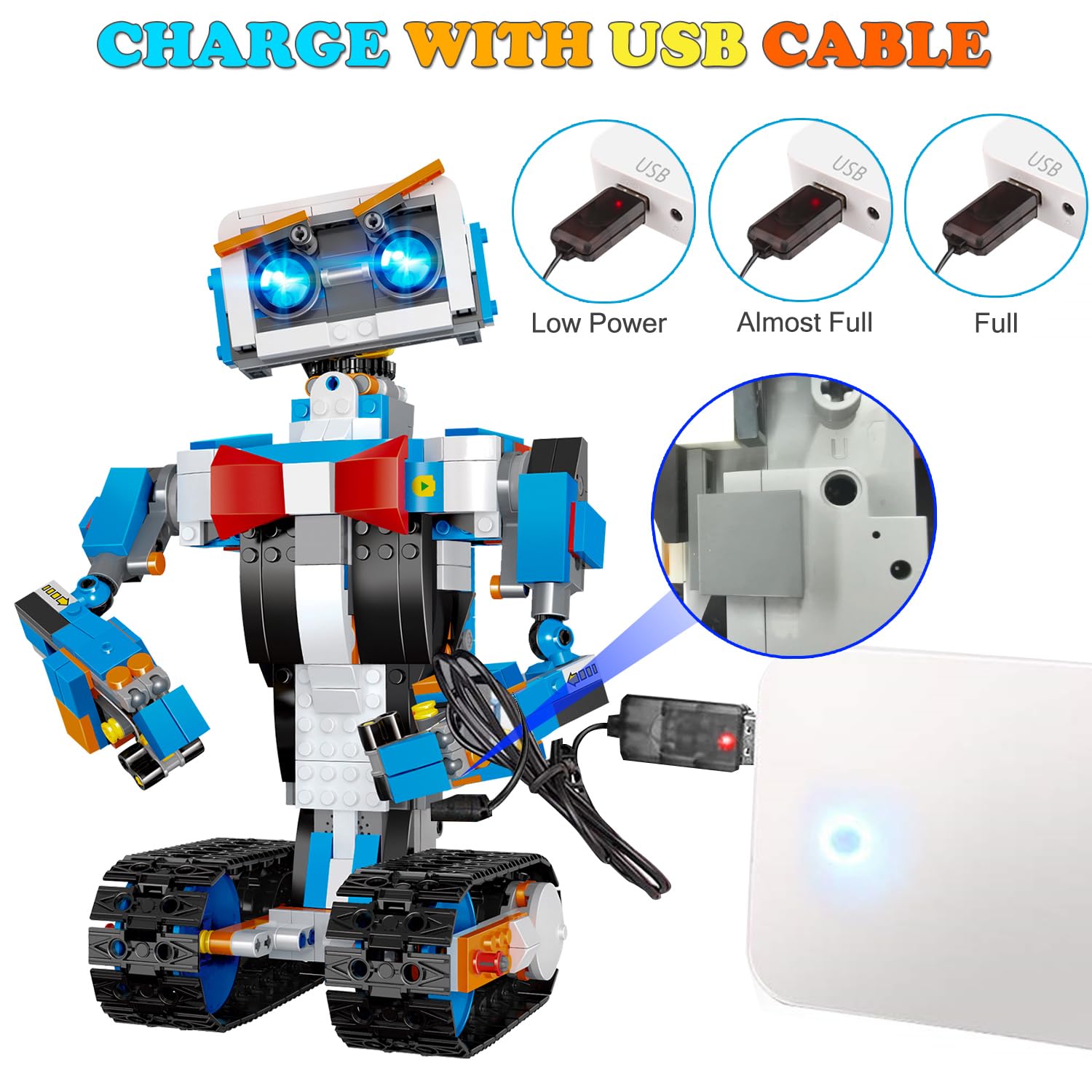 OKK STEM Robot Building Kit for Kids Ages 8-12 - 635 Piece Remote & App Controlled Engineering Toy with Coding DIY Projects - Rechargeable Educational Gift for Boys & Girls - Perfect for School Science Fairs & Birthday Presents