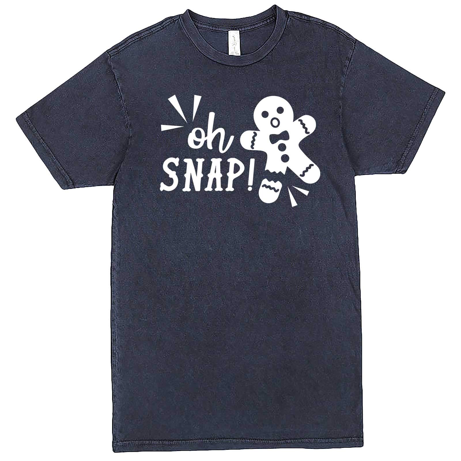 Funny Oh Snap Gingerbread Man Men's T-Shirt - Christmas Holiday Novelty Graphic Tee for Parties & Gifts