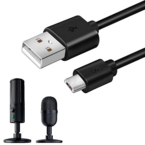 10-FT Long Micro USB Cable for Razer Seiren Mini & Seiren X USB Microphones - Durable Charging Cord for Streaming, Podcasting & Gaming Setup (Compatible with Select USB Microphones)