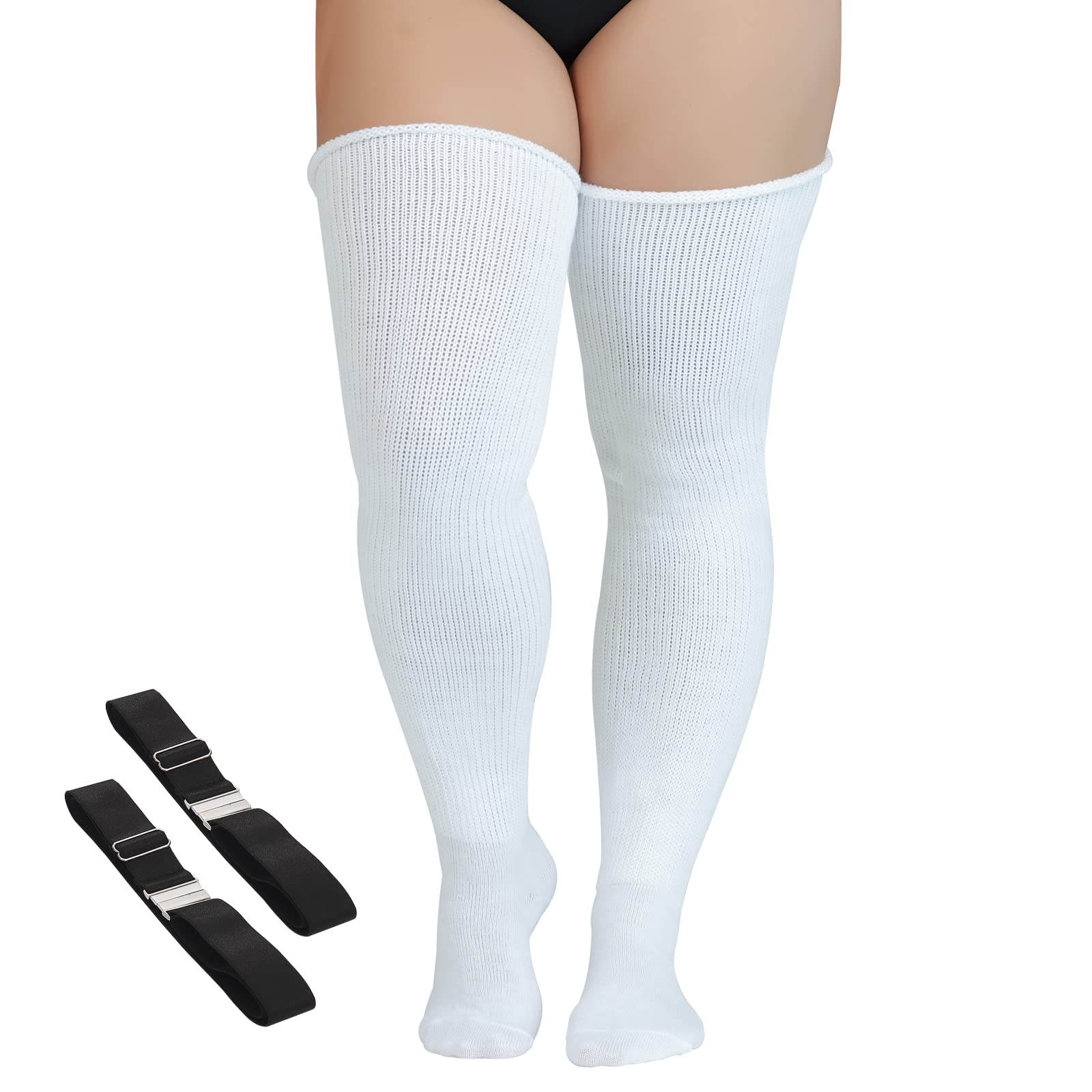 Yilanmy Women's Plus Size Thigh High Socks - Extra Long Knitted Over-the-Knee Stockings & Leg Warmers for Thick Thighs | Winter Fashion, Cosplay, Office Wear & Casual Outfits