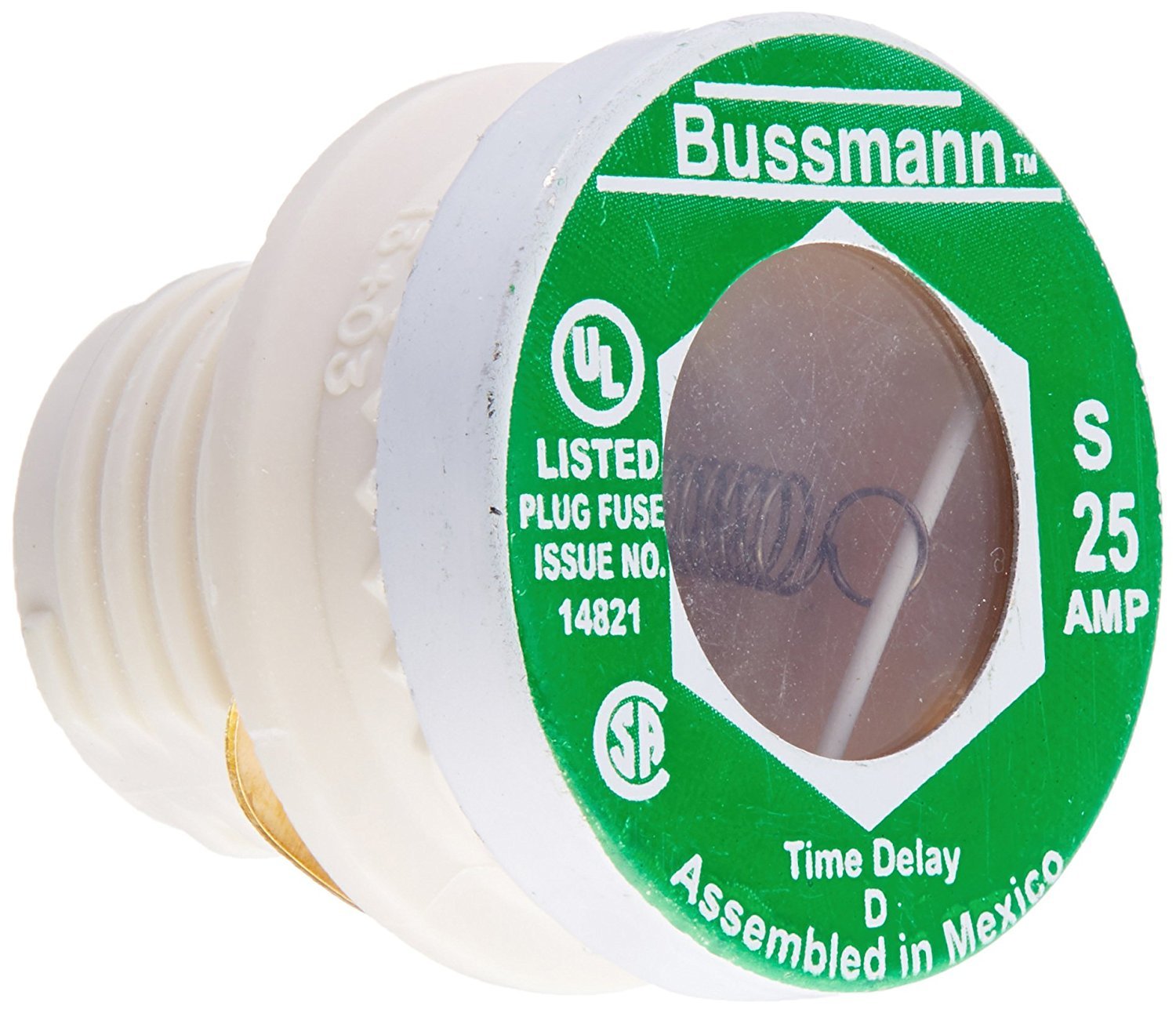 25A 125V Slow Blow Fuse with Edison Base - 1 Pack - Perfect for Home Appliances, Electronics, and Electrical Circuits Protection
