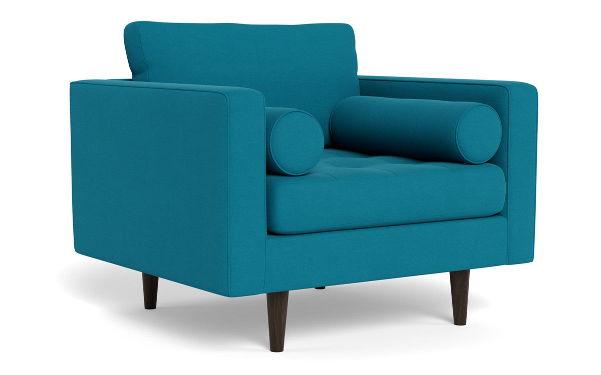 Stylish Ladybird 42 Arm Chair - Modern Accent Chair for Living Room, Bedroom & Office - Comfortable Upholstered Lounge Chair with Wooden Legs - Perfect for Reading Nook, Cozy Corner or Home Decor