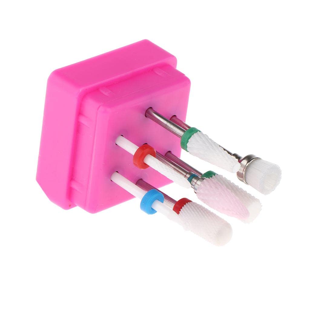 7Pcs Ceramic Cuticle Cleaner & Nail Drill Bits Set - Electric Nail Polishing Heads for Professional Manicure & Pedicure - Perfect for Salon, Home Use & DIY Nail Care