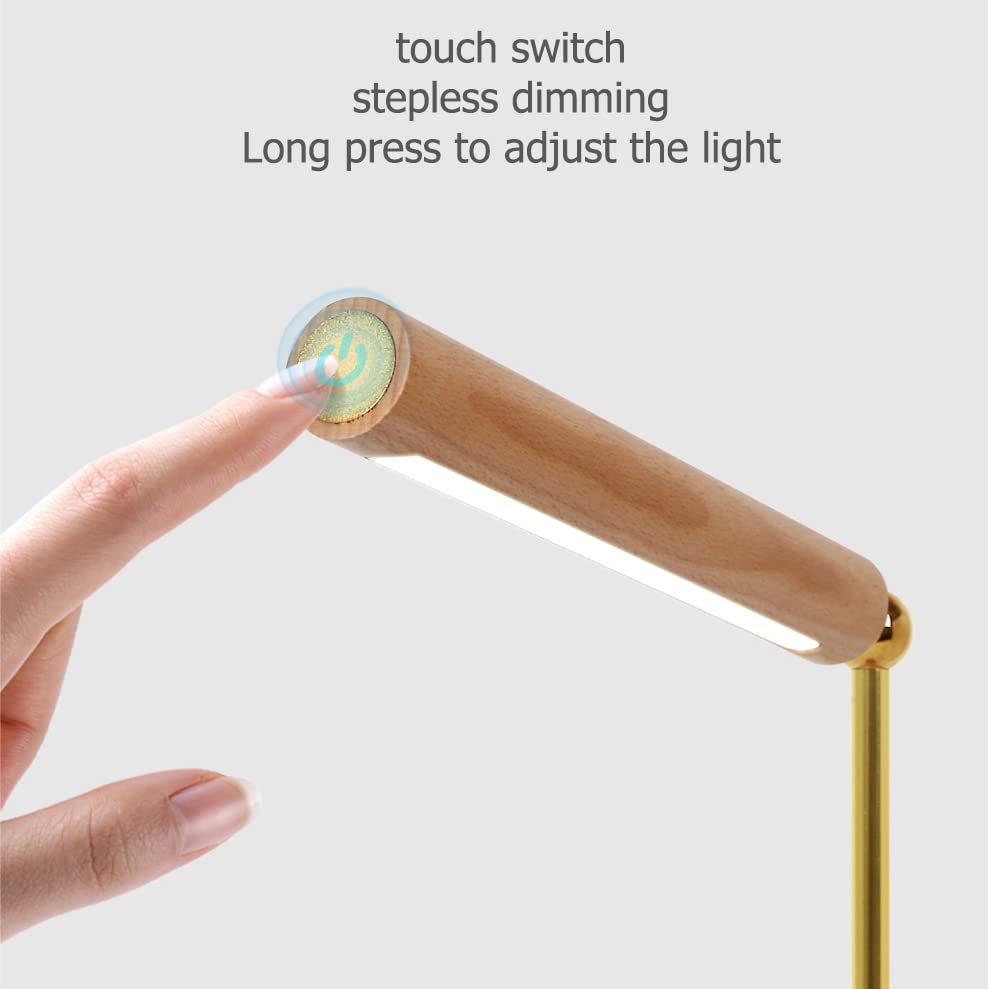 Rechargeable Magnetic LED Desk Lamp with Stepless Dimming & Touch Control - 4000K Natural Light Eye Protection for Home Office, Bedside, Bedroom & Dorm - Perfect for Reading, Studying & Nightstand Decor