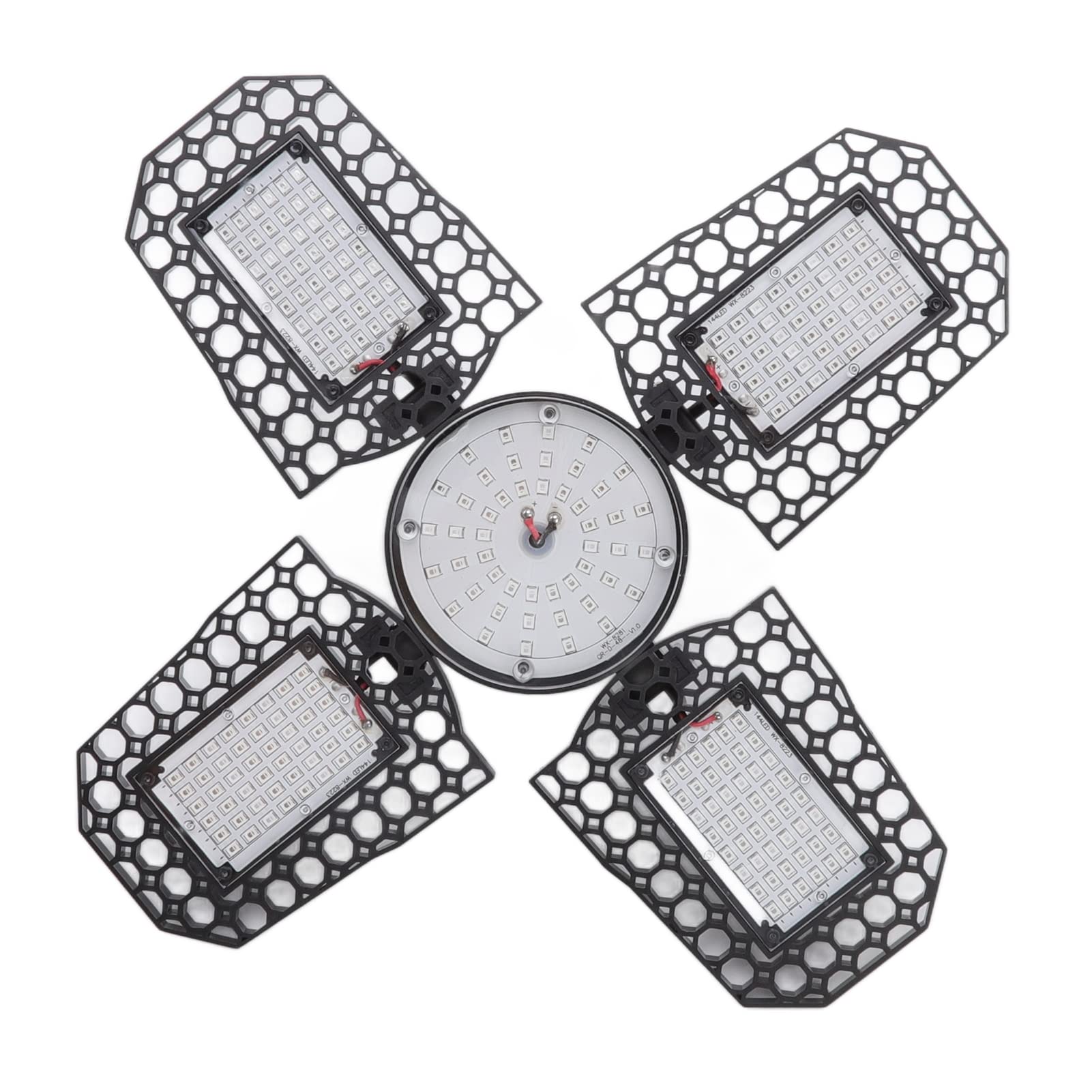 150W Foldable LED Plant Growth Light with Red Blue Spectrum - E27 Base ABS Grow Lamp for Indoor Plants, Hydroponics, Seedlings & Home Gardening