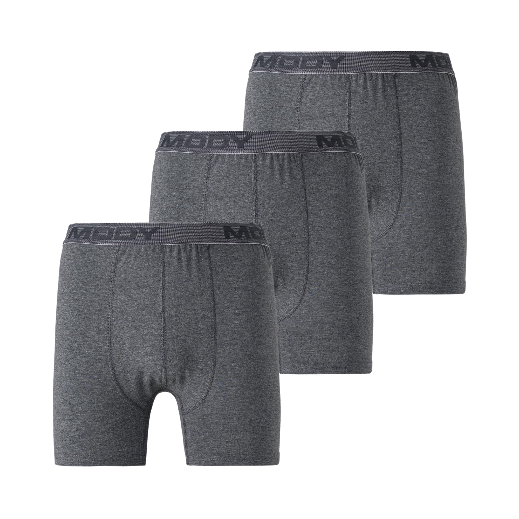 **Mody Men's Underwear Boxer Briefs - 3 Pack Breathable & Moisture Wicking Boxers for Men - Comfortable Daily Wear, Workout & Travel Underwear**