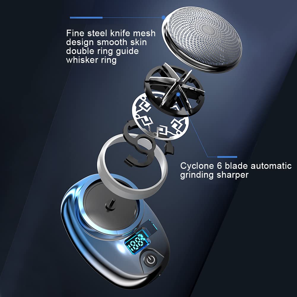 Upgraded Mini Electric Razor for Men - Portable USB Rechargeable Waterproof Shaver with One-Button Operation | Perfect for Travel, Gym & Daily Grooming