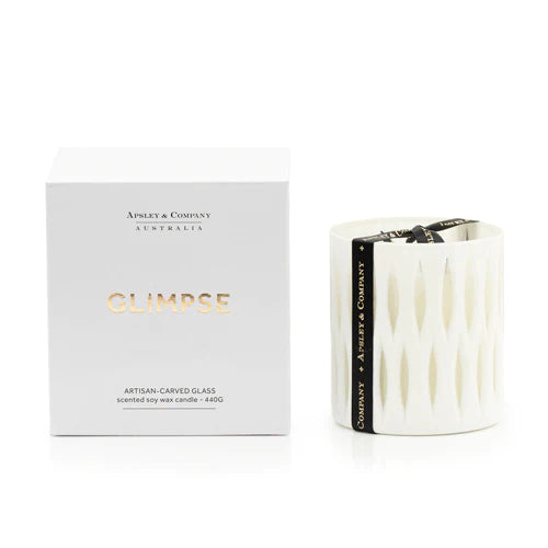 Luxury Scented Candle 440g - Glimpse Blanc by Apsley & Co | Premium Home Decor for Relaxation & Aromatherapy