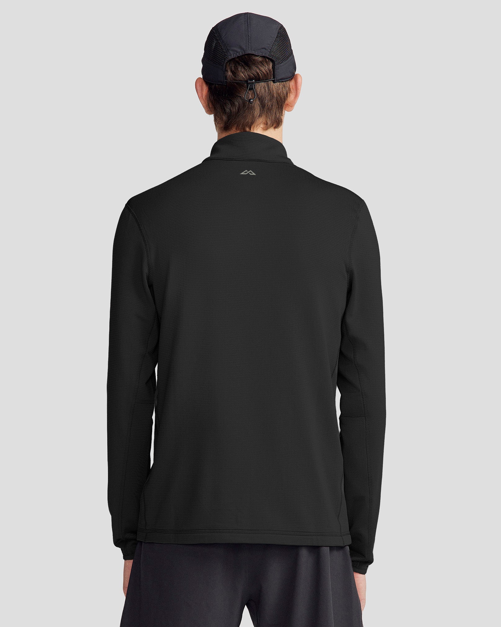 Men's Seeker Fleece Quarter Zip Pullover - Lightweight Thermal Jacket for Hiking & Outdoor Activities (Black Stingray)
