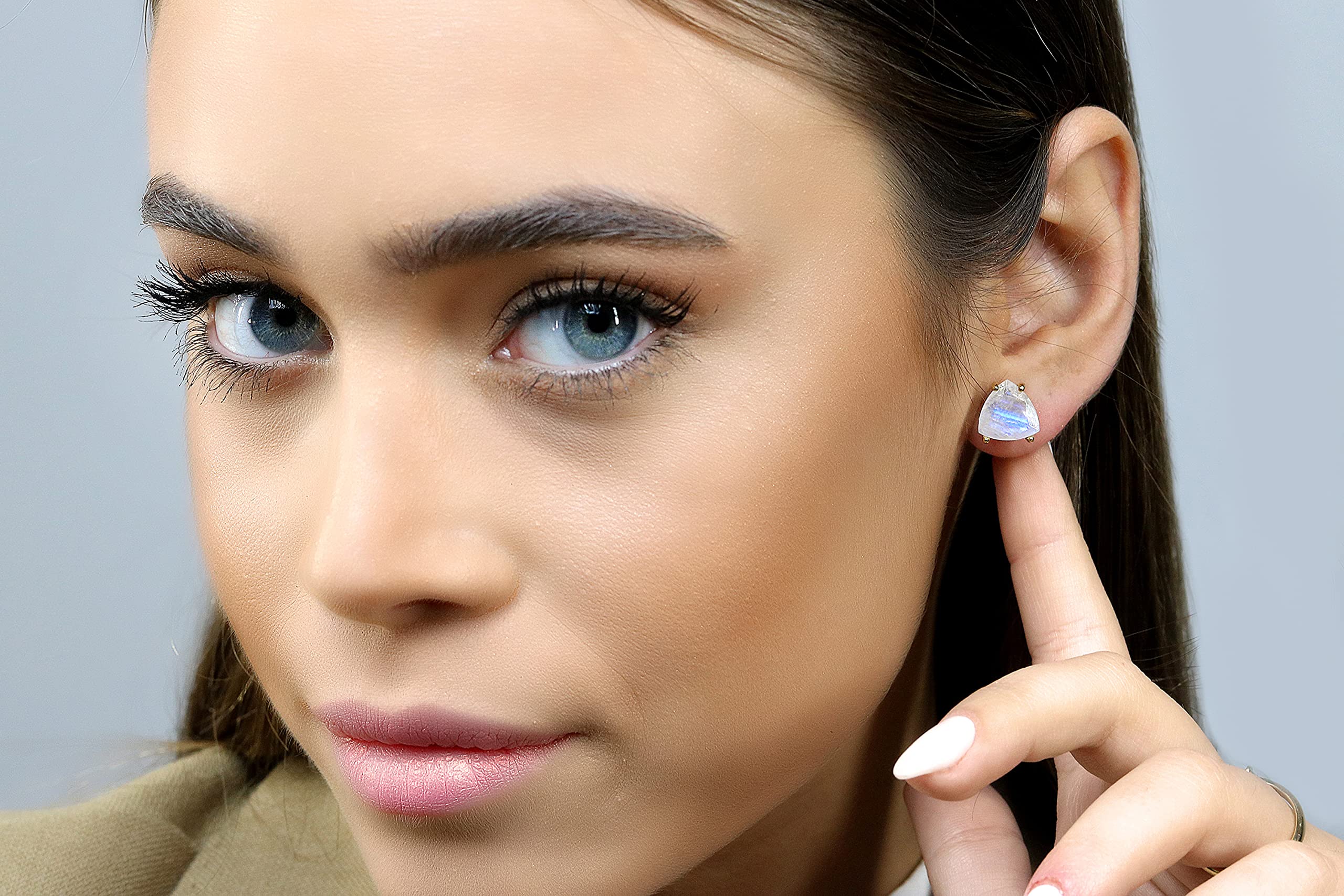 Moonstone Earrings Sterling Silver - Handmade Jewelry for Women - Gifts & Fashion