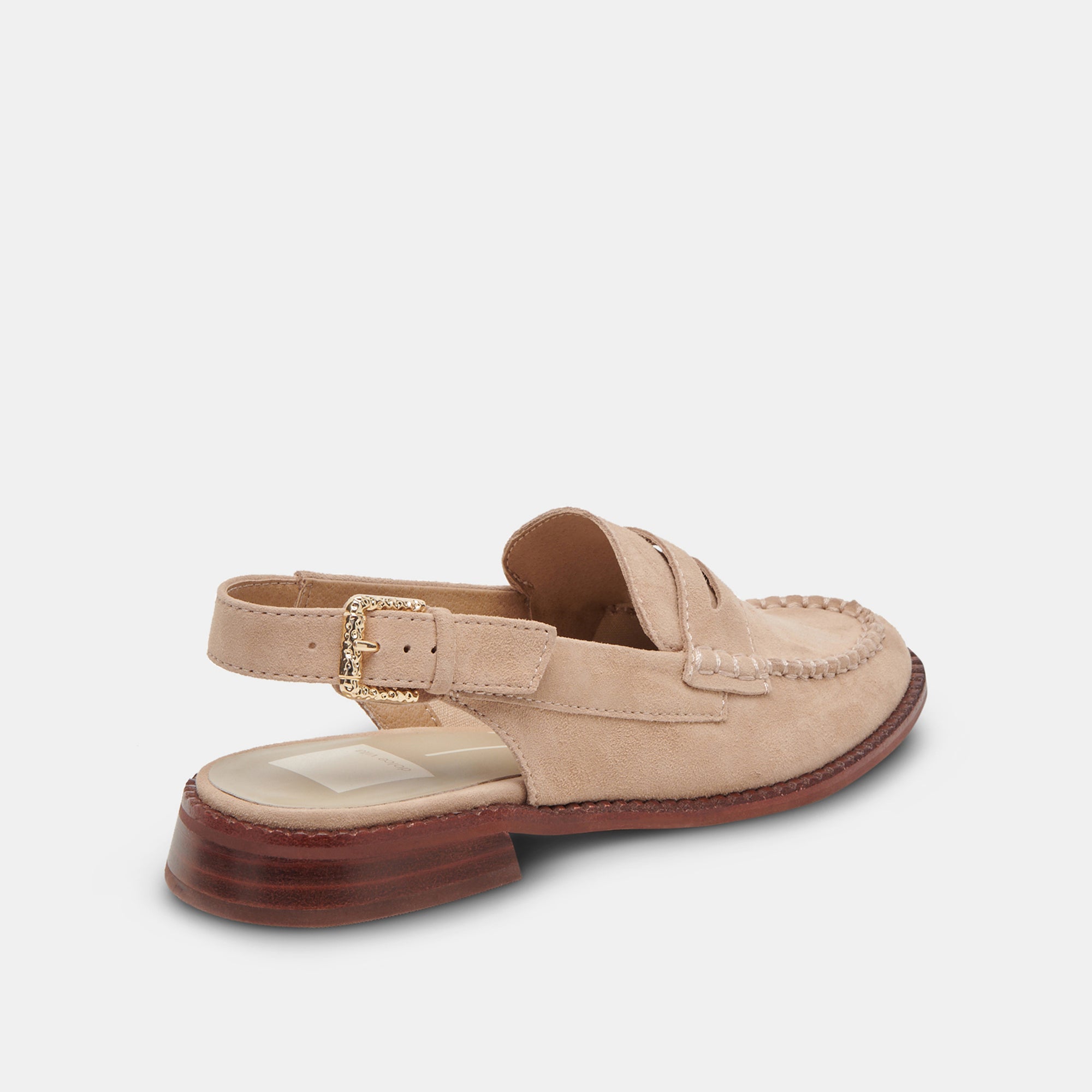HARDI Women's Wide Loafers in Camel Suede - Comfortable Slip-On Shoes for Work, Office & Casual Outfits