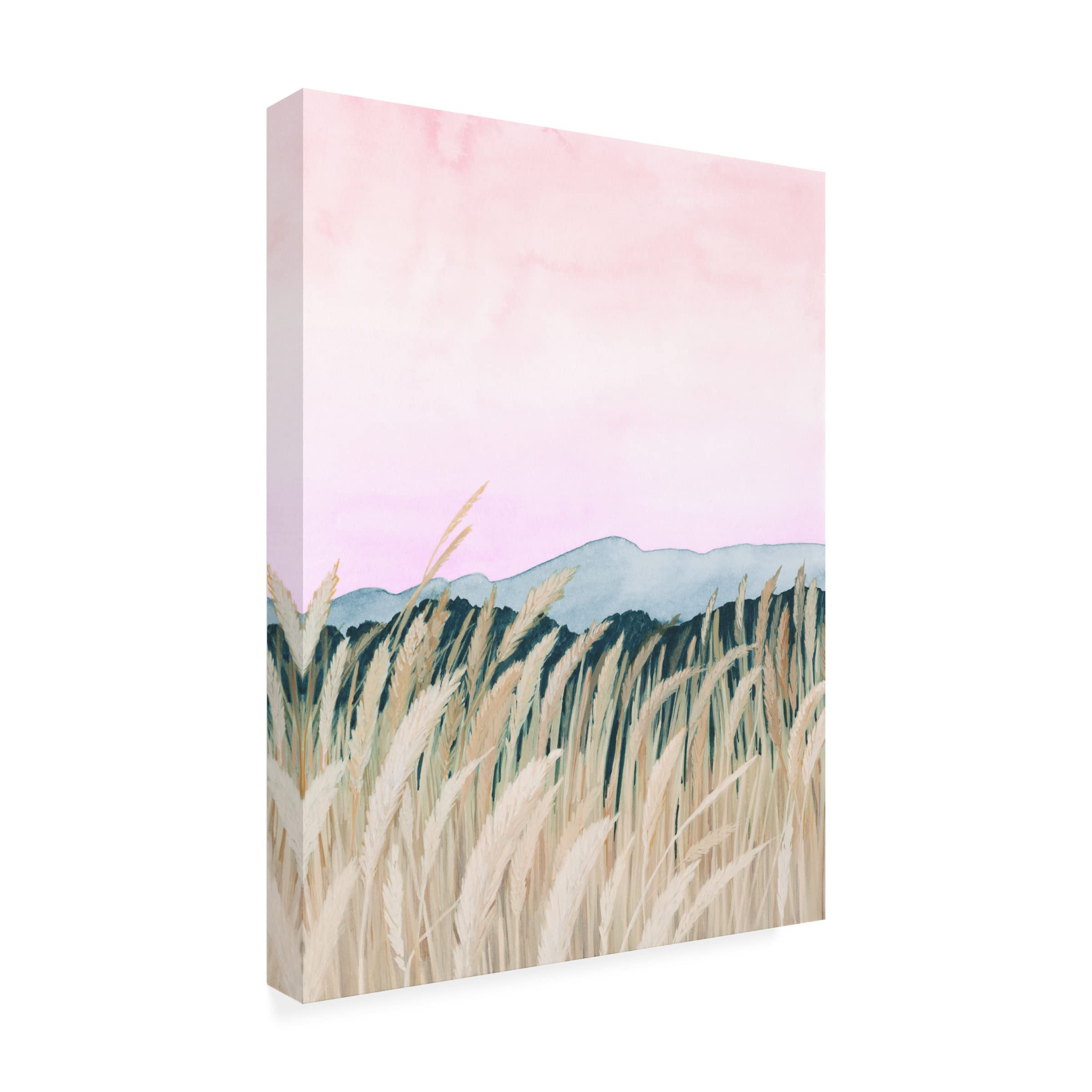Grace Popp 'Wheaten Dawn II' Canvas Wall Art Print - Wheat Field Landscape Painting for Living Room, Bedroom & Office Decor