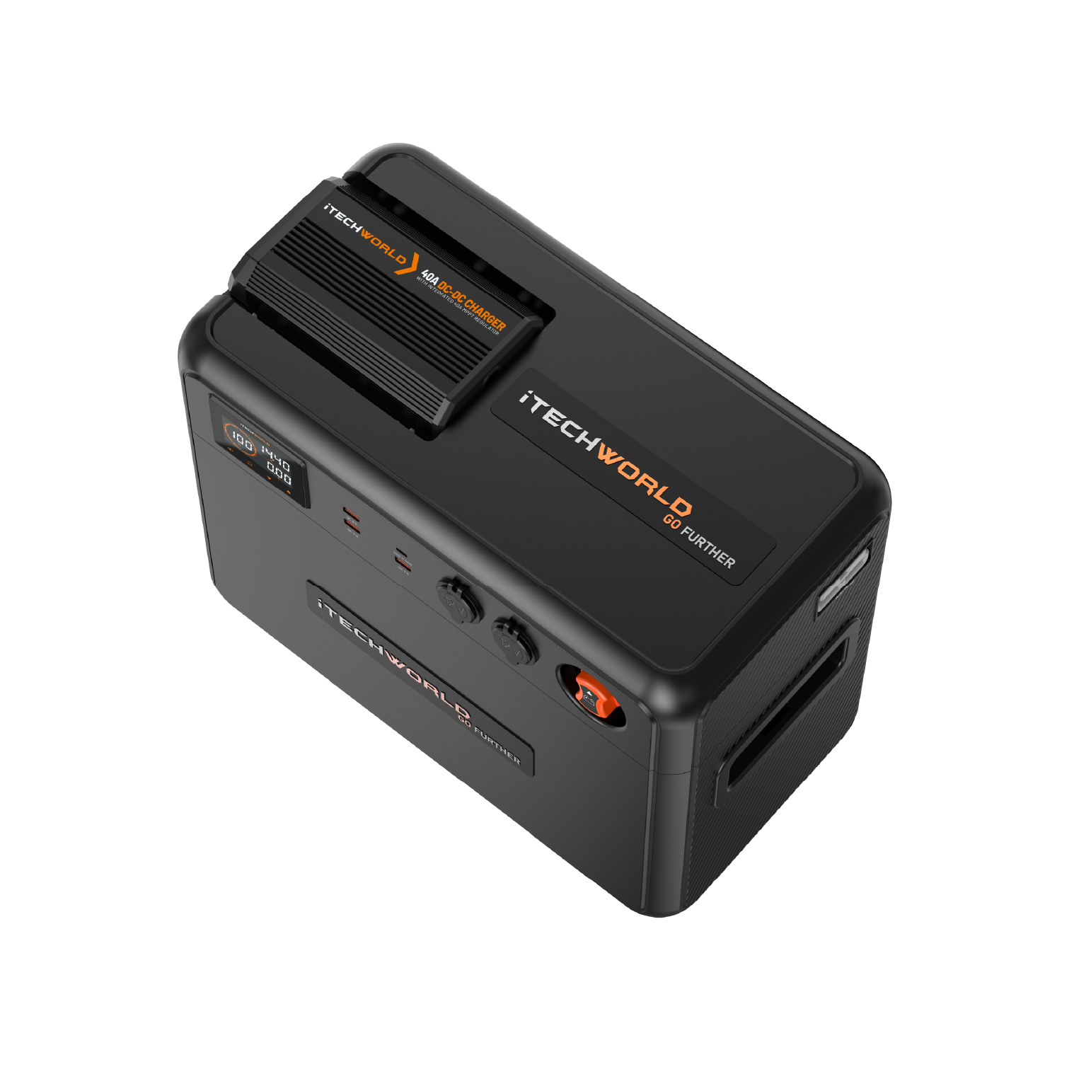 GoFurther Premium Battery Box with iTECHDCDC40 & iTECHBM500 - 12V/24V Deep Cycle Lithium Battery Power Supply for RV, Marine, Solar & Off-Grid Applications