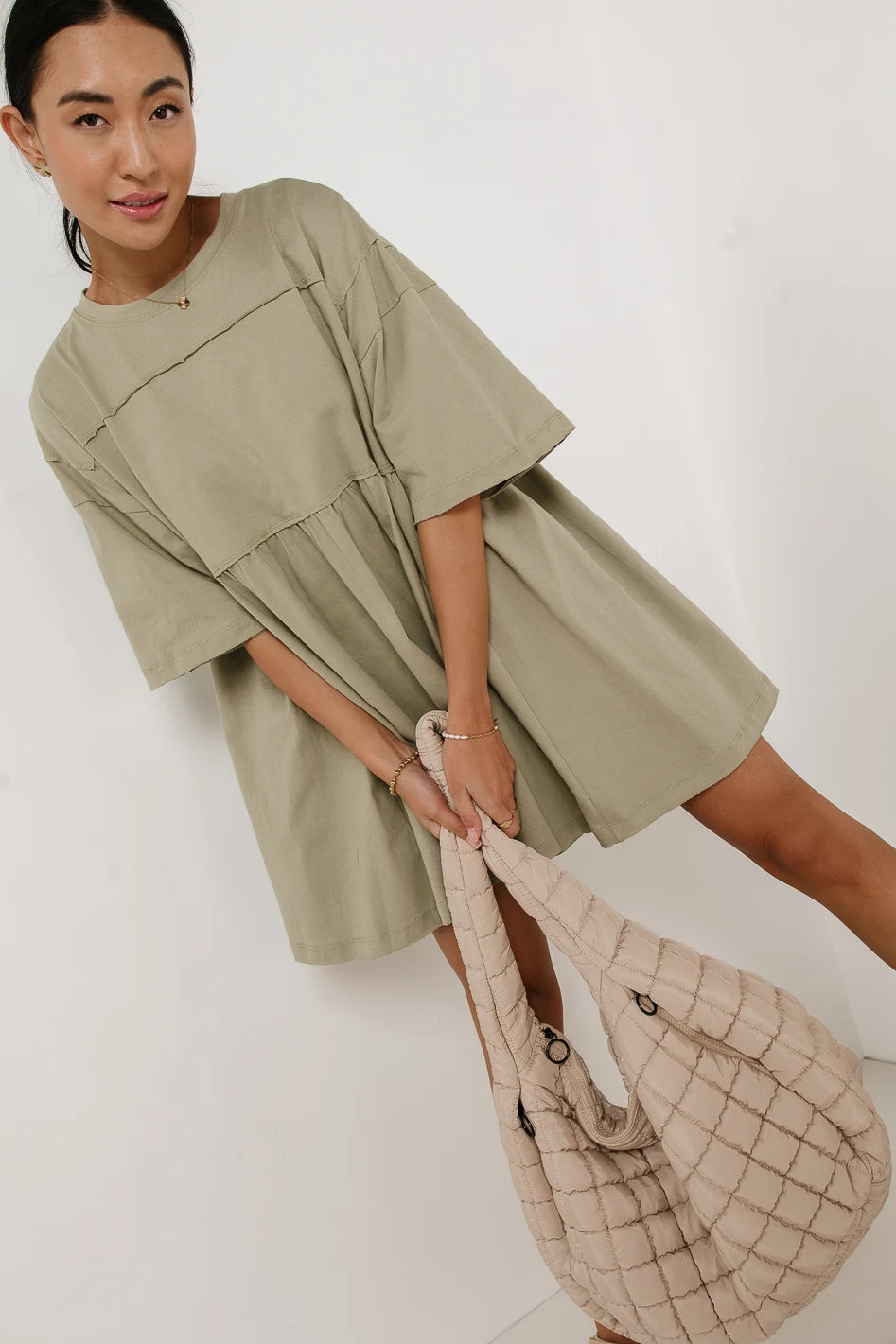 Lennox Olive Green Mini Dress for Women - Elegant & Comfortable Summer Outfit for Casual Wear, Date Night & Parties