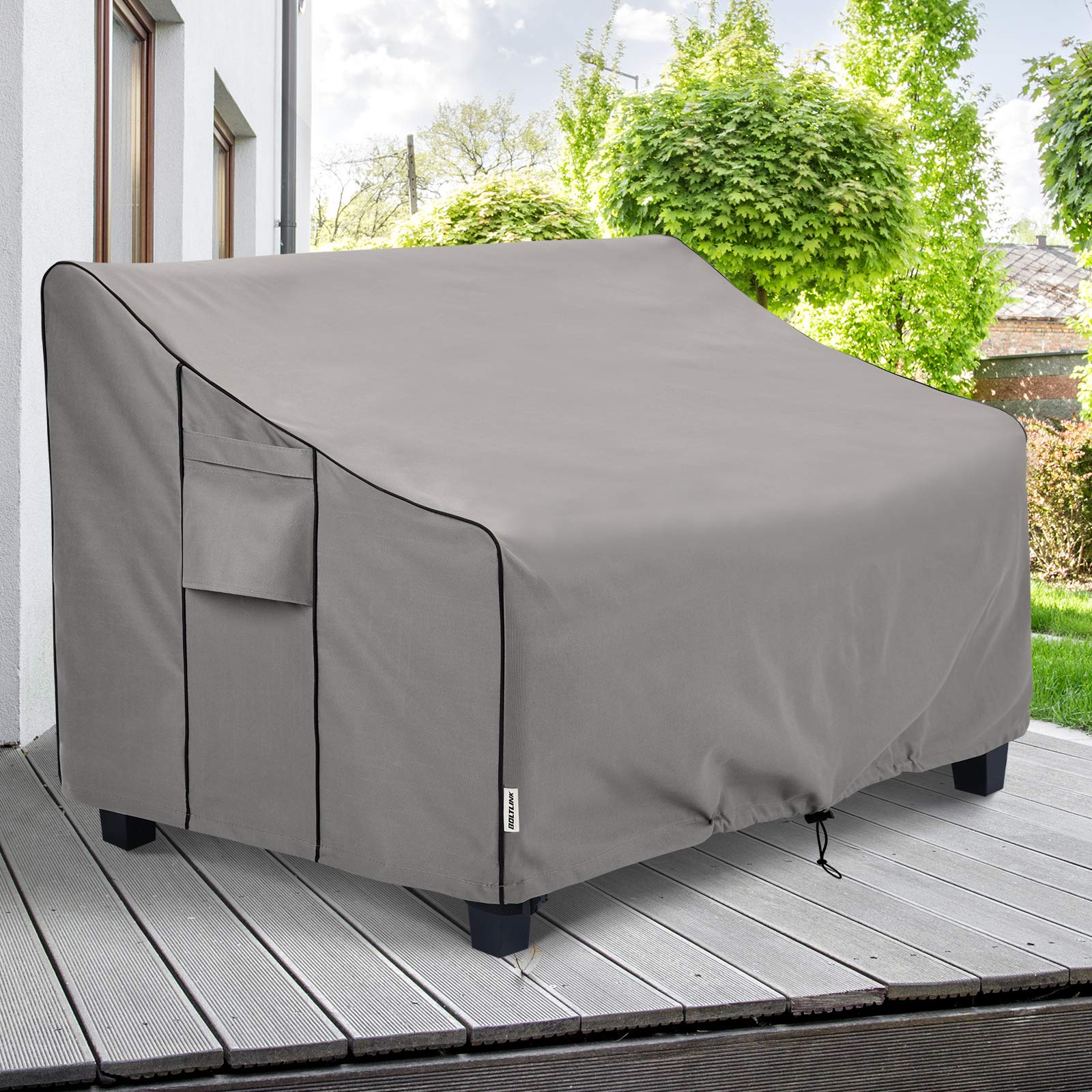Waterproof Outdoor Patio Furniture Covers - Durable Loveseat Sofa Cover for 58W x 32.5D x 31H Inches, Grey - Perfect for Backyard, Garden & All-Weather Protection