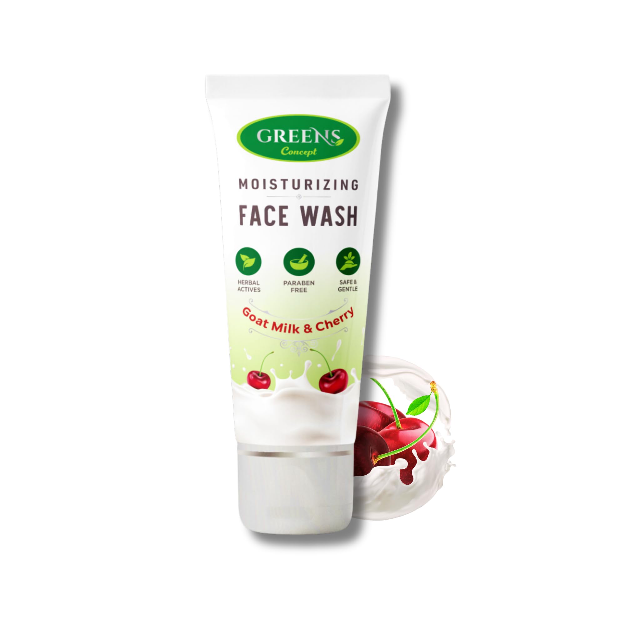 Green's Concept Goat Milk Face Wash for Anti-Aging & Dark Spot Removal | Natural Skincare 120ml | Gentle Cleanser for Dry, Sensitive & Mature Skin | Morning & Night Routine