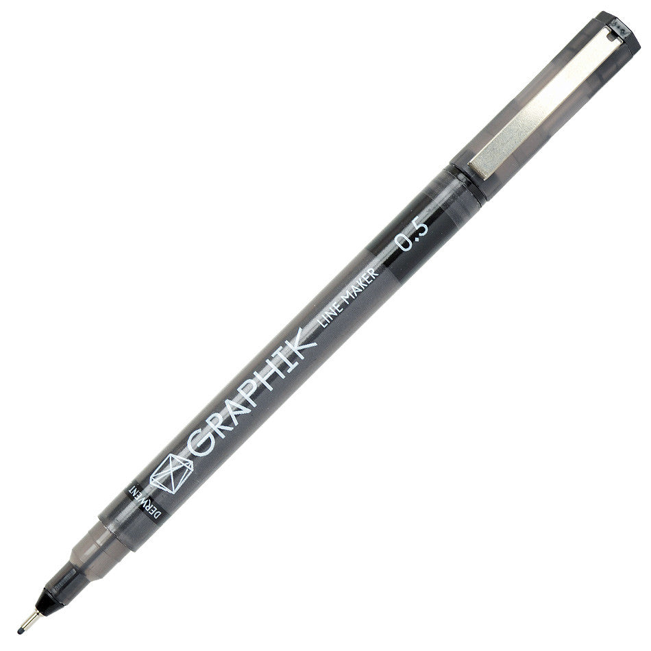 Derwent Line Maker Drawing Pen - Black Fine Tip Artist Sketching Pen for Professional Illustrations, Comics & Calligraphy - Perfect for Sketching, Inking & Detailed Artwork