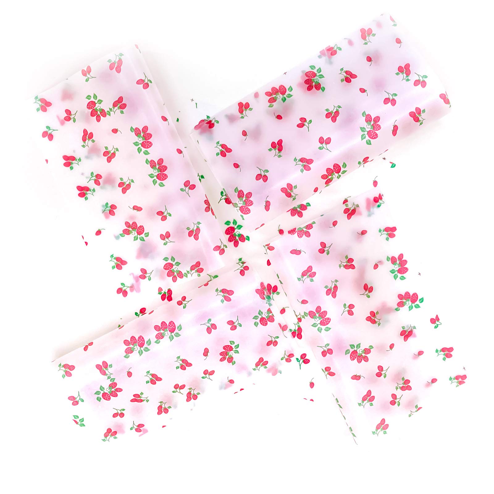 Premium Wax Paper Sheets - 100 Count Strawberry-Colored Parchment Paper for Baking, Food Wrapping & Soap Packaging | Non-Stick, Greaseproof Deli Paper for Cookies, Candies, Pastries & Handmade Crafts | Ideal for Bakeries, Cafés & Home Kitchen Use