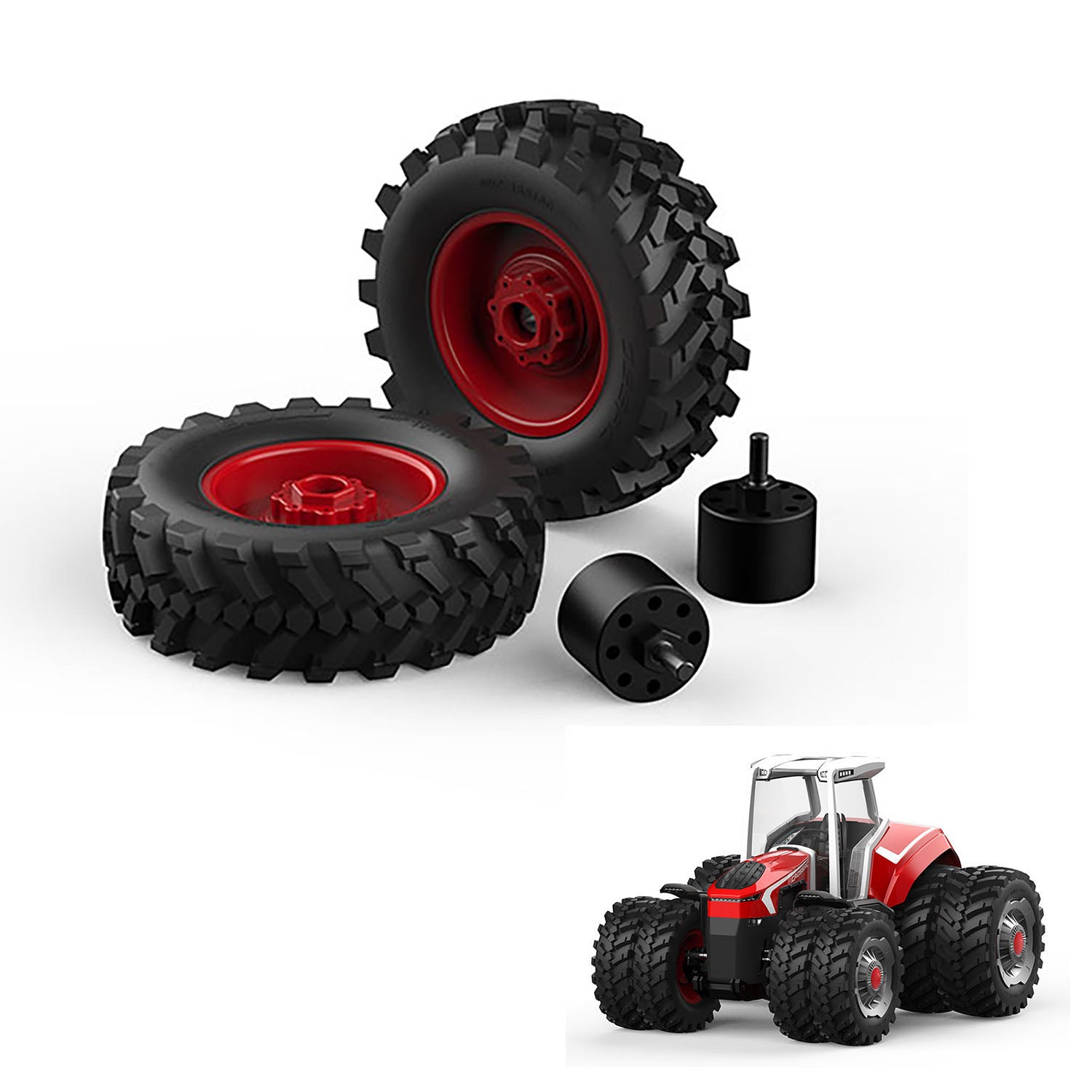 1/8 Scale RC Tractor TL4 Iron Bull Remote Control Car with Light, Motor, ESC & Two-Speed Transmission - Off-Road Simulation Vehicle for Hobbyists & DIY Enthusiasts - Perfect for Crawling, Trail Adventures & RC Competitions