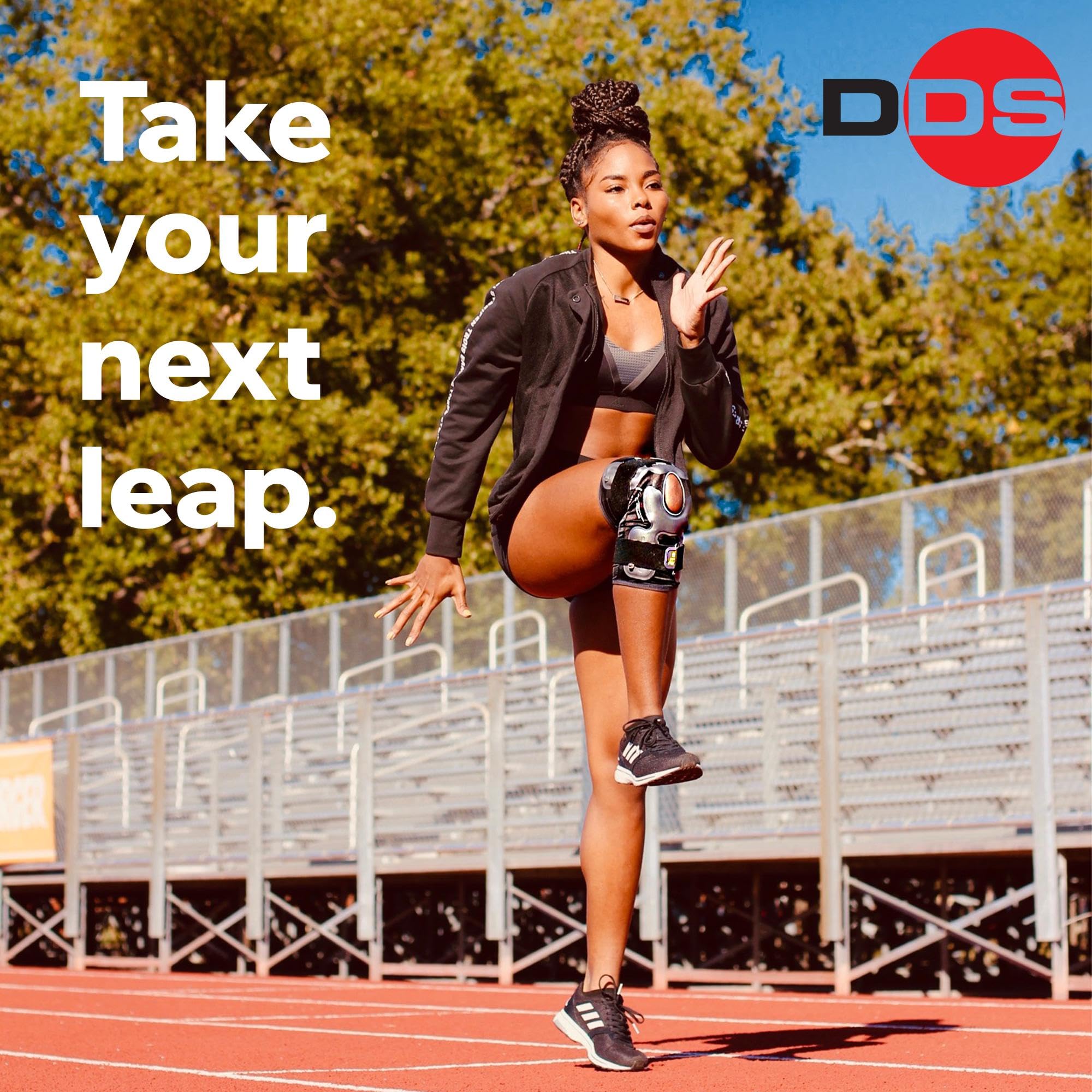 DDS, Inc. Air Pneumatic Compression Knee Brace for Pain Relief & Support - Adjustable Knee Brace for Meniscus Tear, Joint Pain, Swelling & Poor Circulation - Ideal for Running, Basketball, Workout & Post-Surgery Recovery (Size S)