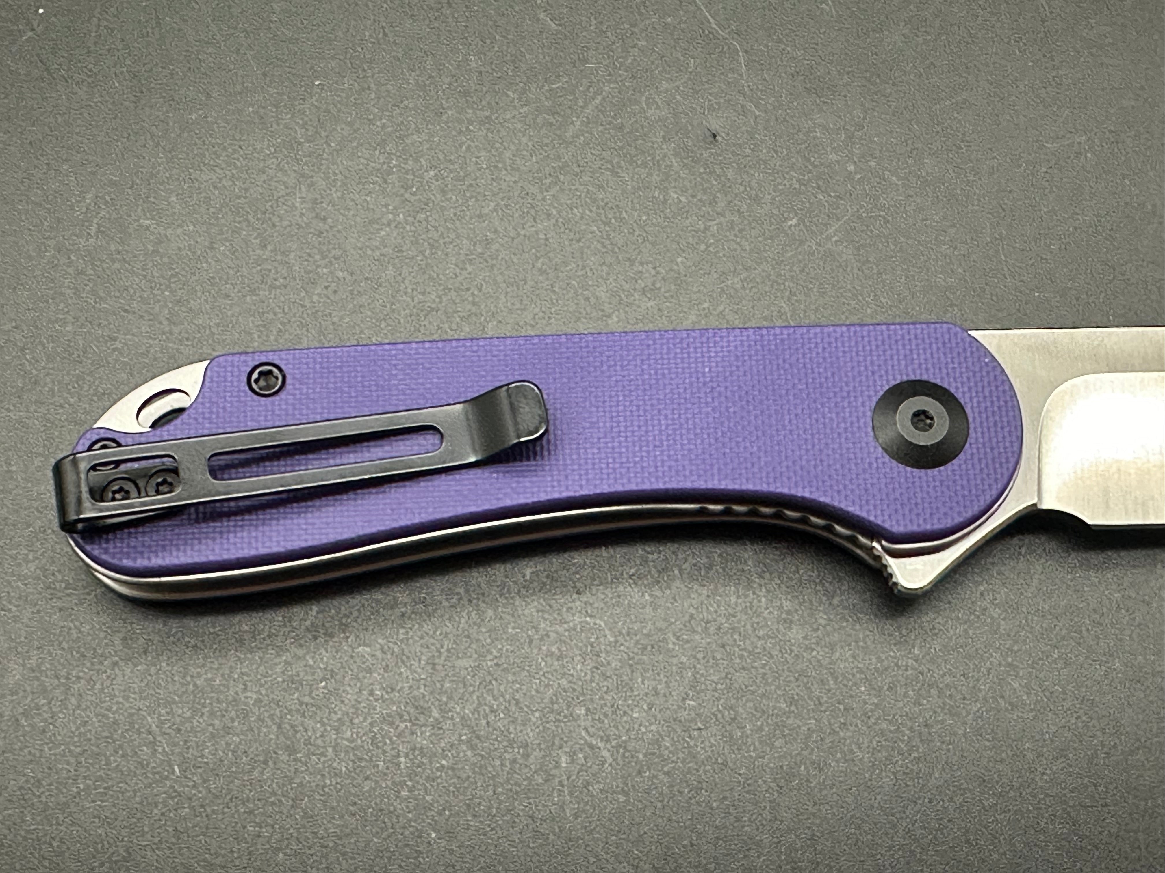 CIVIVI Elementum Liner Lock Folding Knife - Purple G10 Handle, 2.9