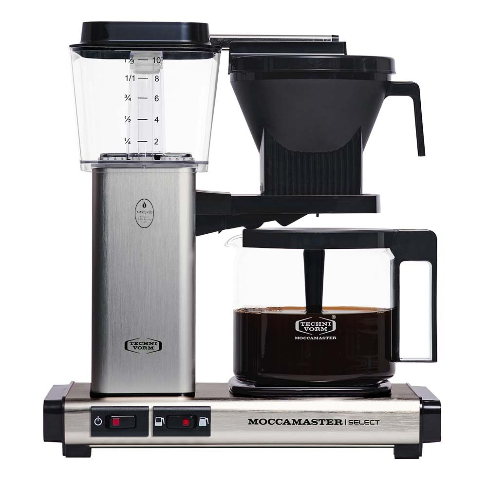 Moccamaster KBG Select Coffee Maker - 1.25L Brushed Silver Filter Coffee Machine for Home & Office Use | Perfect for Daily Brewing, Entertaining Guests & Coffee Enthusiasts