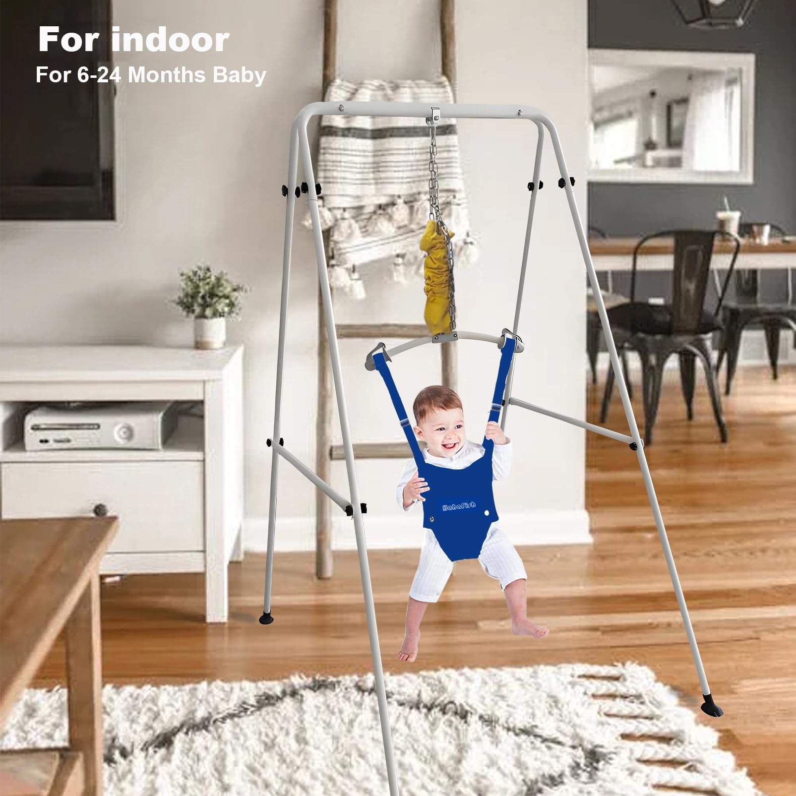 Adjustable Baby Door Jumper with Hanging Shelf - Stylish Toddler Bouncer & Activity Toy for Infants | Perfect for Playtime, Exercise & Developmental Stimulation