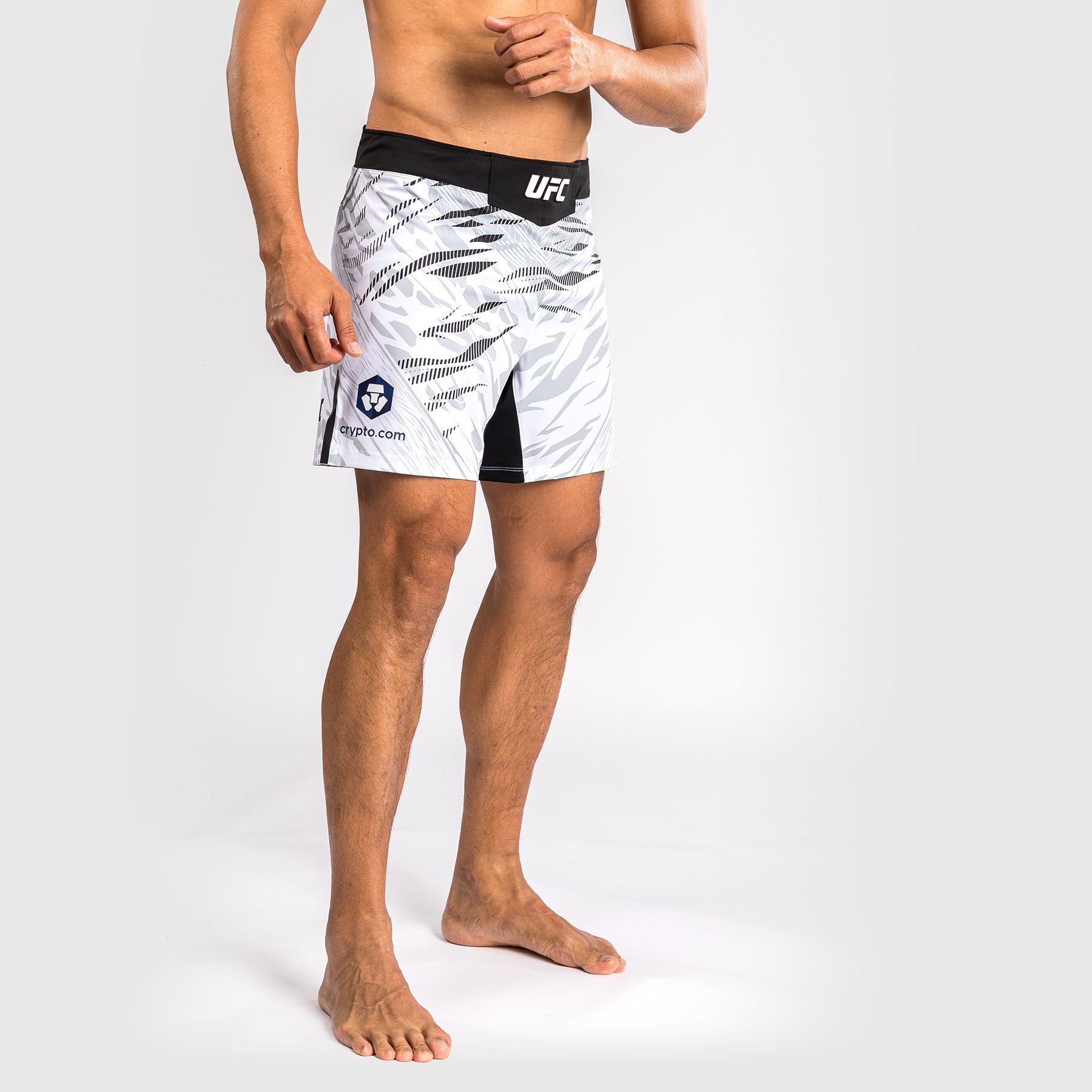 Venum UFC Fusion Authentic Men's MMA Fight Shorts - Lightweight, Breathable & Durable for Training, Sparring & Competition (White) - Perfect for MMA, BJJ & Muay Thai Workouts