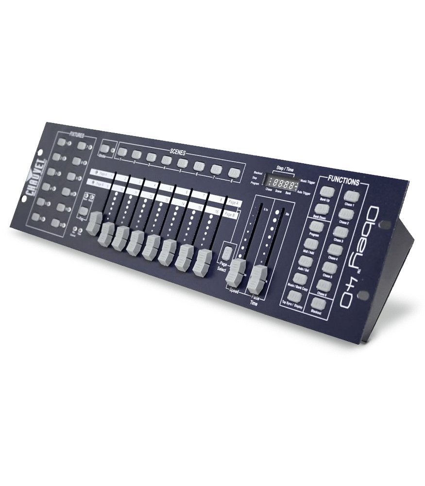 CHAUVET DJ OBEY40 Universal DMX Lighting & Fog Machine Controller for Stage Shows, Clubs, and Events - Professional DJ Equipment for Lighting Effects Control