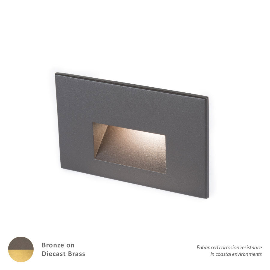 4011 LED Step and Wall Light - Bronze on Brass Finish - Outdoor Stair and Pathway Lighting for Safety and Ambience
