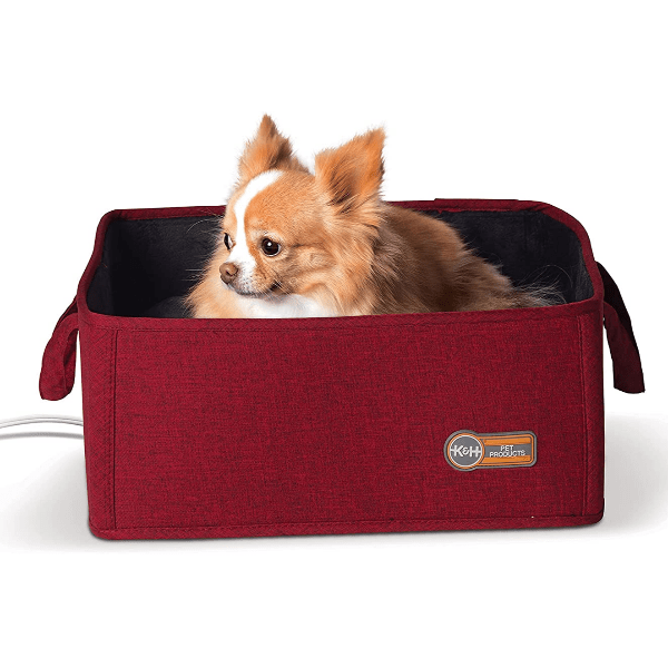 K&H Thermo Basket Pet Bed - Self-Warming Cat & Dog Bed with Soft Fleece Lining, Ideal for Indoor Use in Winter & Cold Weather - Cozy & Comfortable for Small to Medium Pets