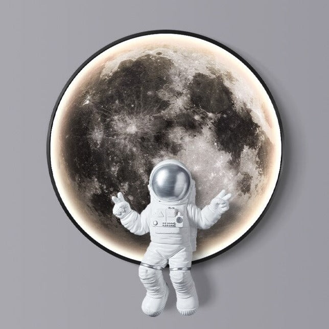 NASA Astronaut Moon Wall Light - 3D LED Night Light for Kids & Adults - Perfect for Bedroom, Nursery, and Space-Themed Decor